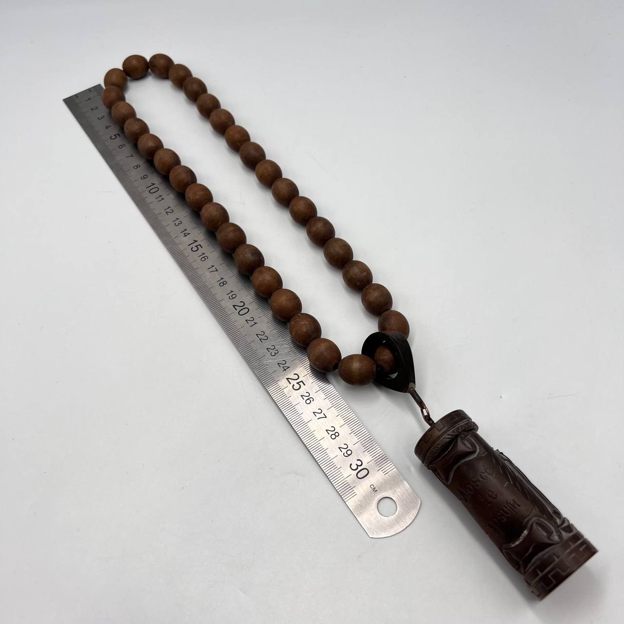 Vintage Vintage Hand Carved Ebonite 33 Beads Rosary Prison Art Size ONE SIZE - 6 Thumbnail