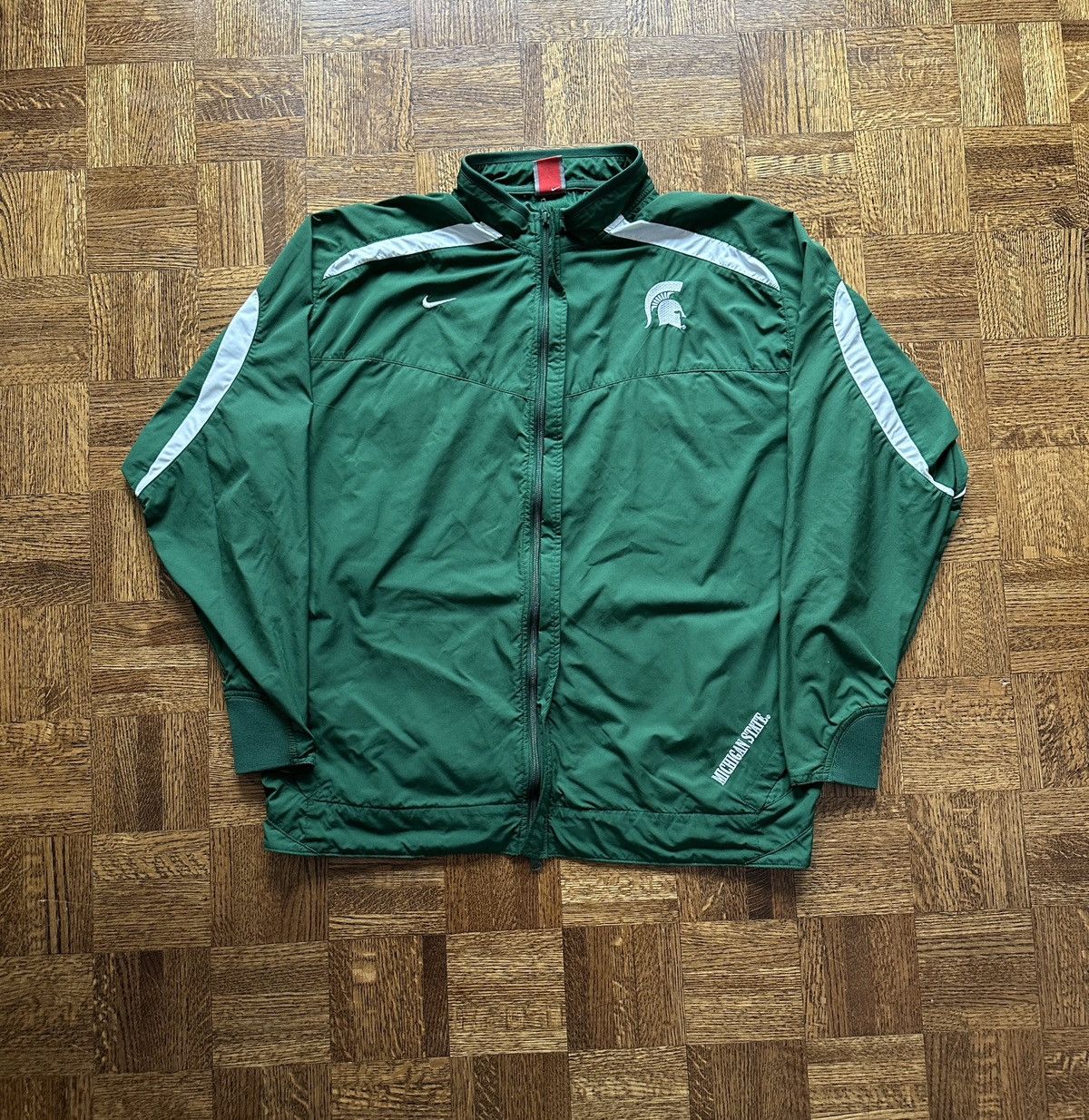 Nike × Vintage Vintage Y2K Nike Michigan State Windbreaker Jacket Size US L / EU 52-54 / 3 - 1 Thumbnail