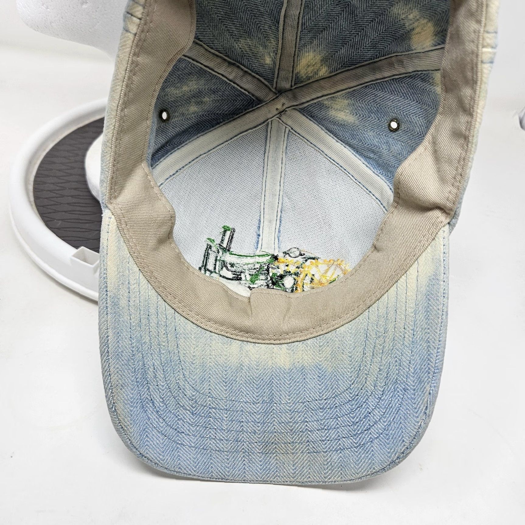 John Deere VINTAGE John Deere Hat Cap Snap Back One Size Denim Mens 80s Size ONE SIZE - 6 Thumbnail