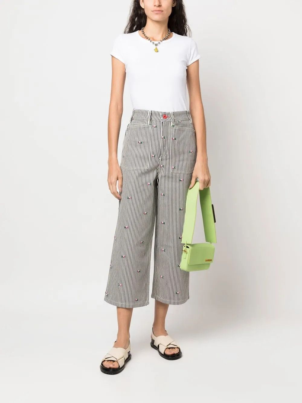 Kenzo o1y1025 Casual Pant in Black/White Size 26" / US 2 / IT 38 - 7 Thumbnail