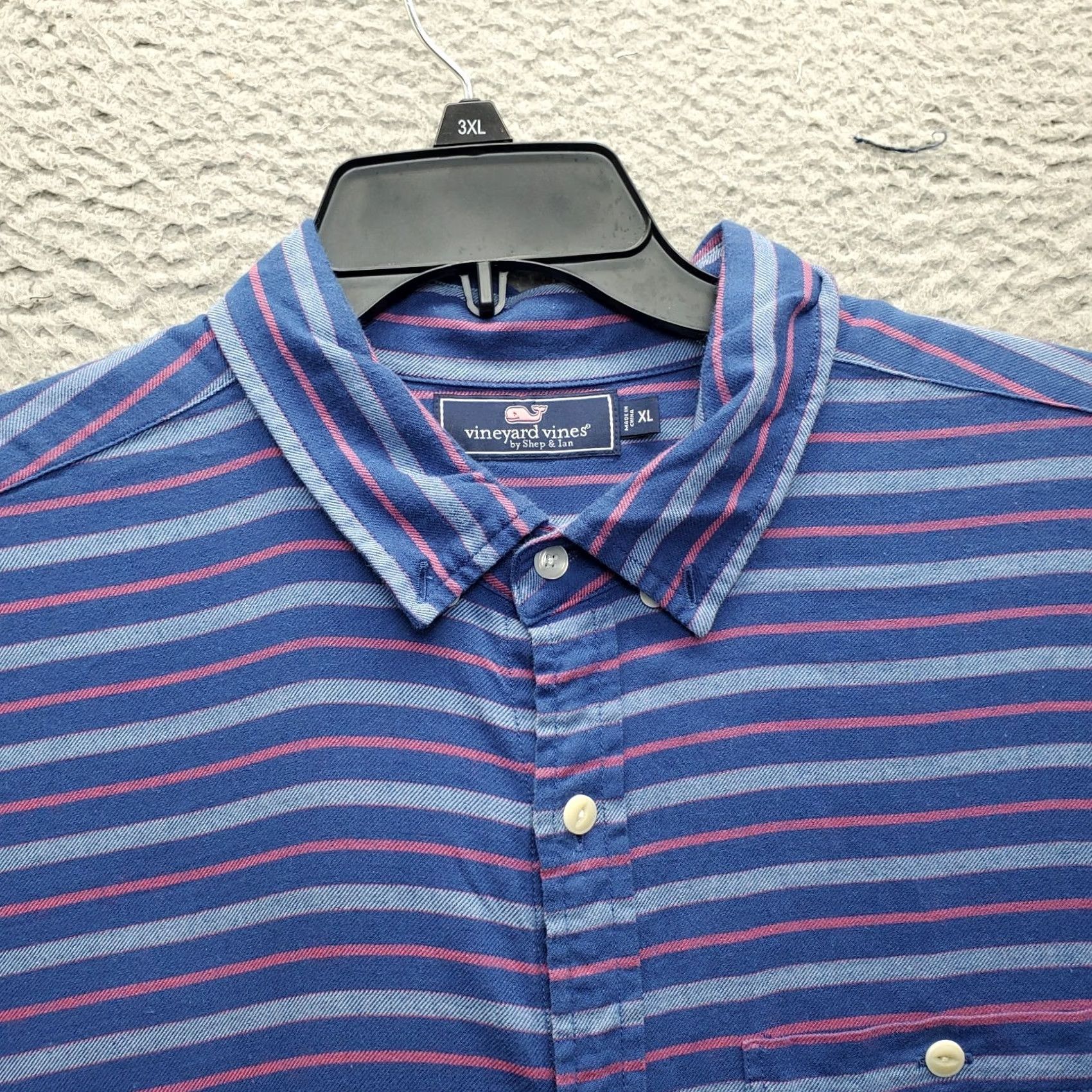 Vineyard Vines Vineyard Vines Shirt Mens XL Multi Striped Linen Blend Short Sleeve Button Down Shirt Size US XL / EU 56 / 4 - 3 Thumbnail