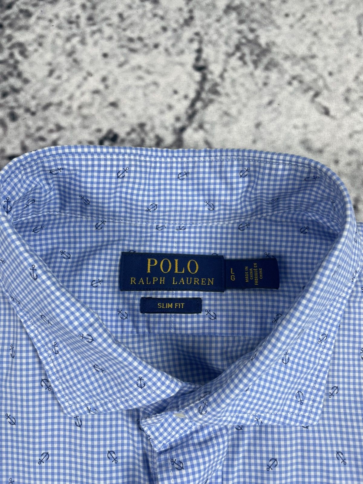 Polo Ralph Lauren Polo Ralph Lauren L Slim Fit Anchor Print Shirt Classic egv Size US L / EU 52-54 / 3 - 5 Thumbnail