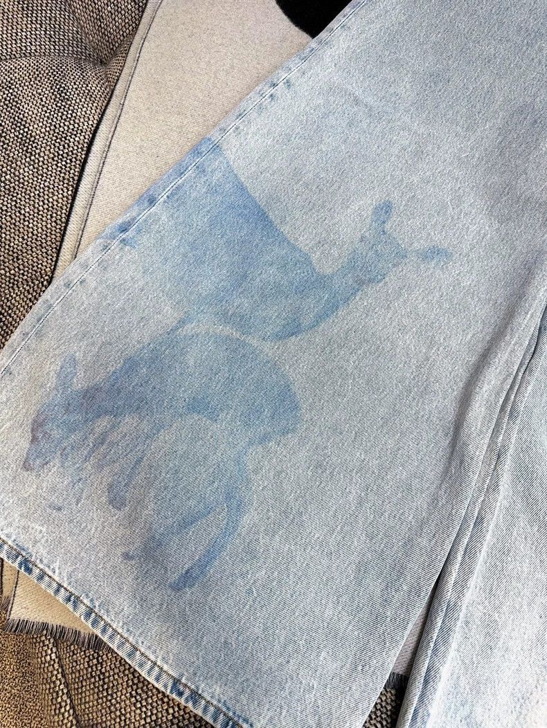 Chanel Chanel 22P Deer Print Light Blue Jeans Size 35" - 4 Thumbnail