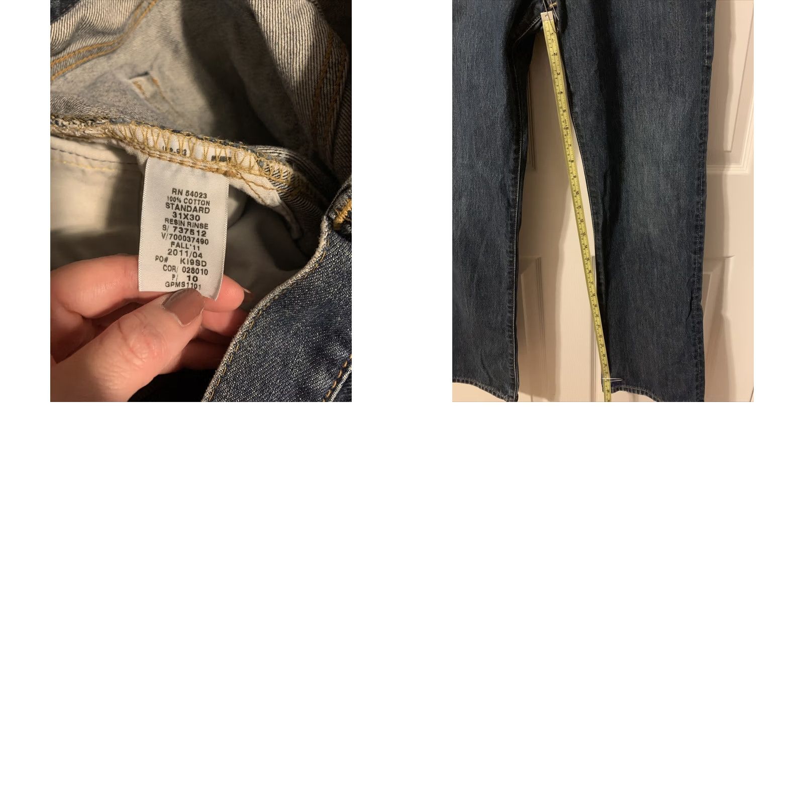 Gap Gap Mens Jeans 31x30 Straight Denim Blue #2165 Adult Regular Size Type Jeans Blue Gap Mens 31x30 Straight Standard Leg Denim Blue Jeans Mens Size US 31 - 8 Thumbnail