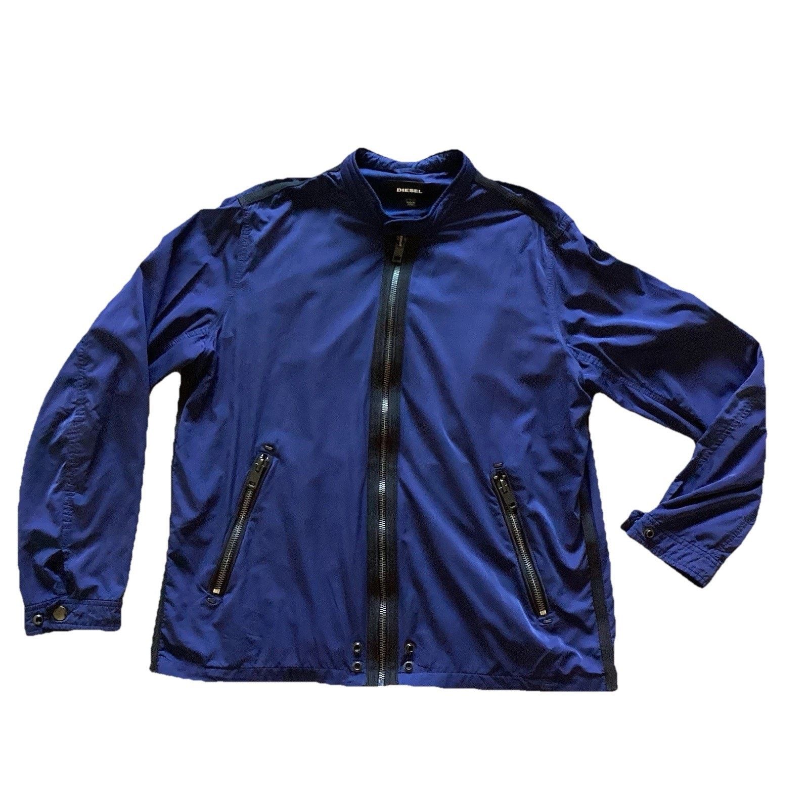 Diesel Diesel Zip Track Jacket XL Navy Minimalist Streetwear Size US XL / EU 56 / 4 - 3 Thumbnail