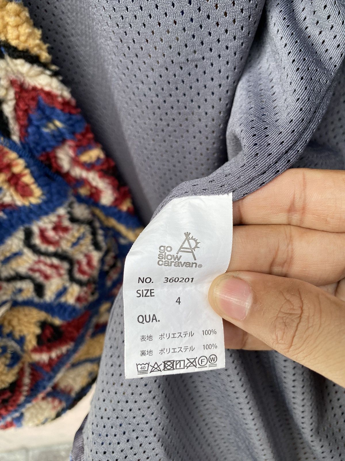 Beauty Beast × go slow caravan 💥RARE💥 Vintage GO SLOW CARAVAN Printed Deep Pile Fleece Size US L / EU 52-54 / 3 - 14 Thumbnail