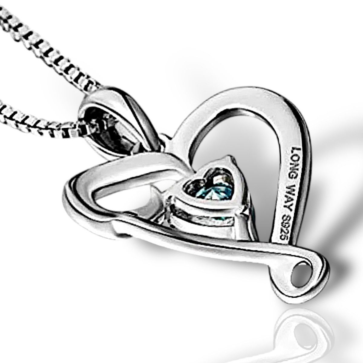 Other Crystal Heart 18” I Love You Mom Gold Plt Silver Necklace Size ONE SIZE - 3 Thumbnail