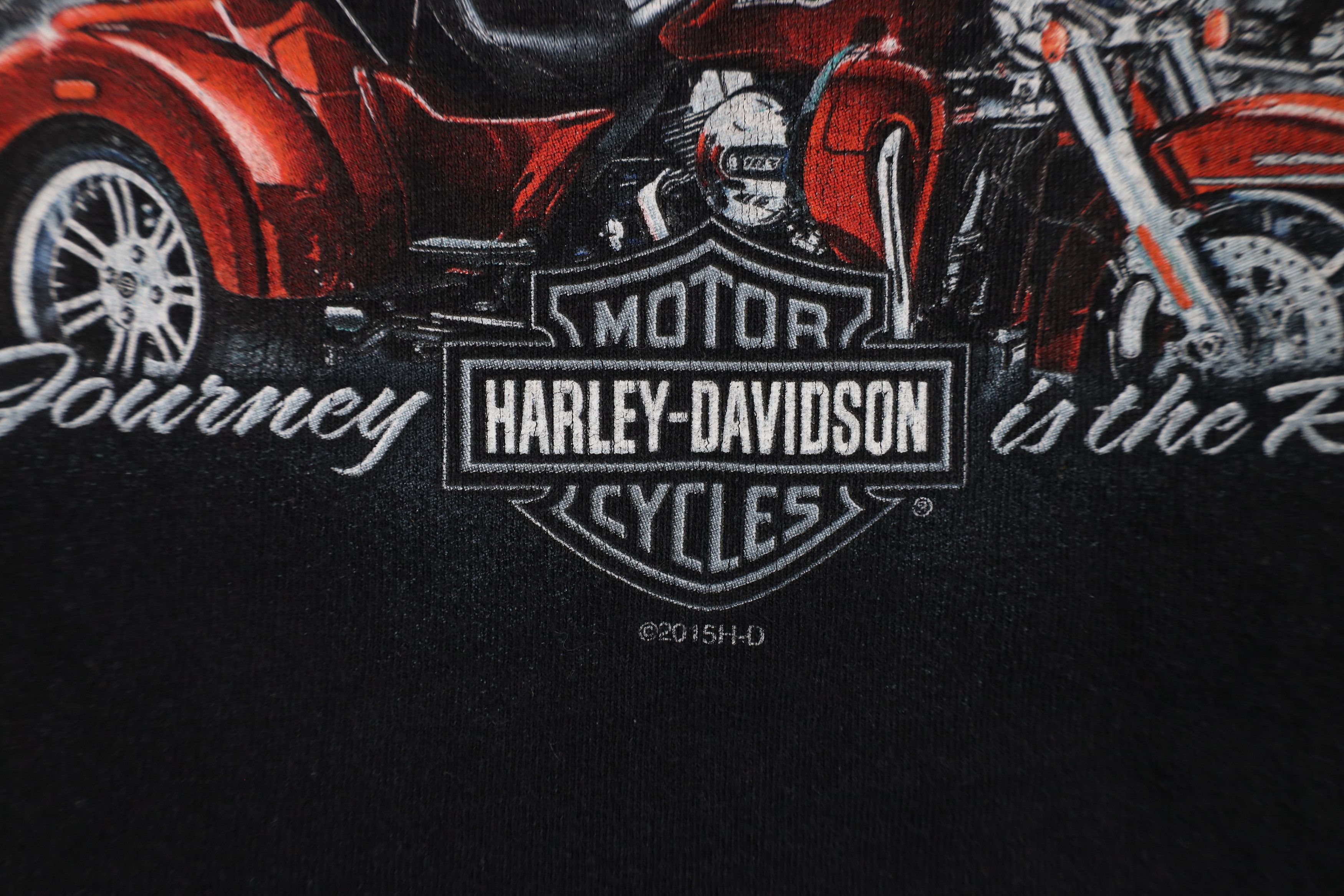 Harley Davidson × Vintage Y2K Harley Davidson Spell Out Eagle Big Logo T-Shirt Black Size US XXL / EU 58 / 5 - 5 Thumbnail