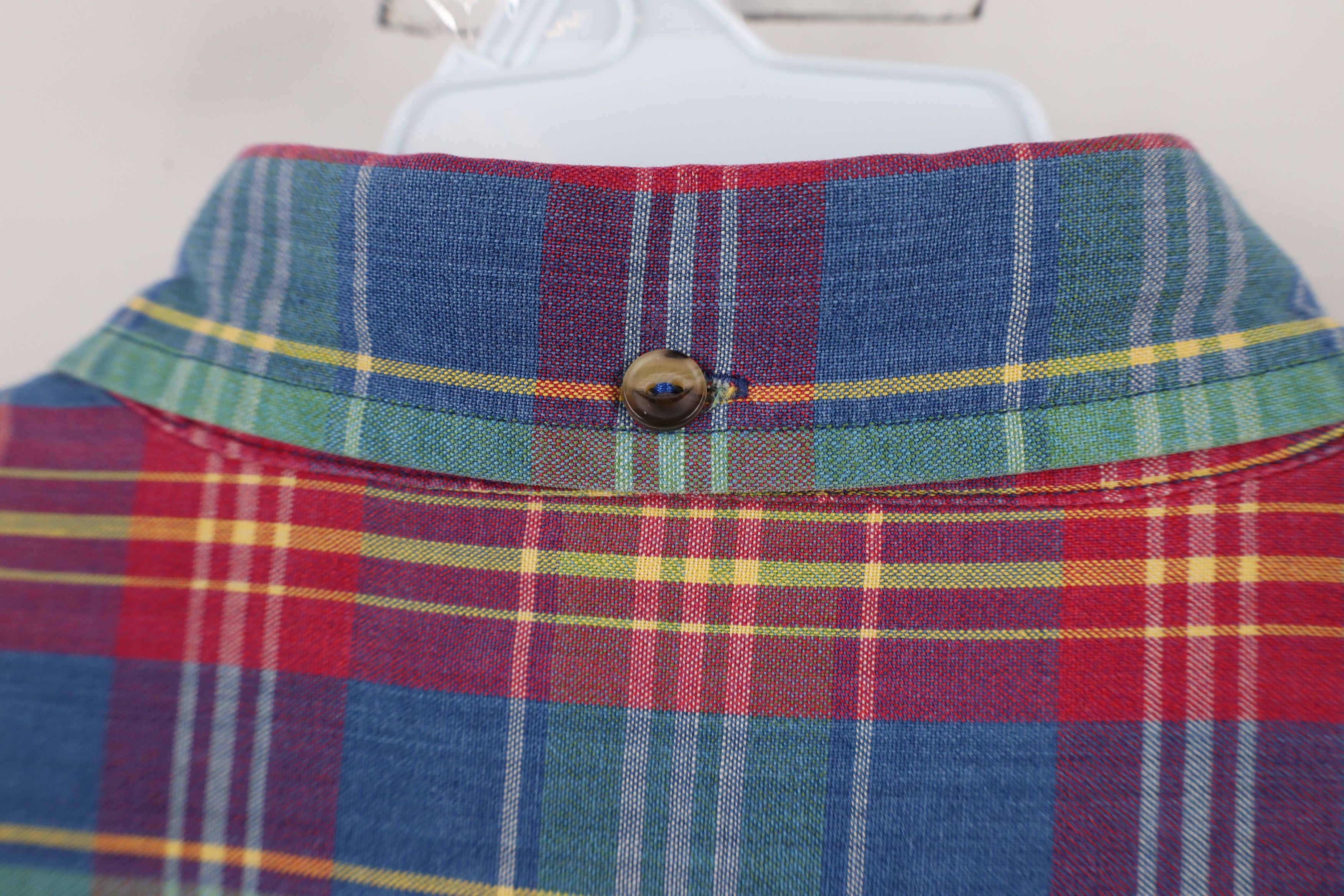 Vintage Vintage 90s Streetwear Canvas Madras Plaid Button Shirt USA Size US L / EU 52-54 / 3 - 7 Thumbnail