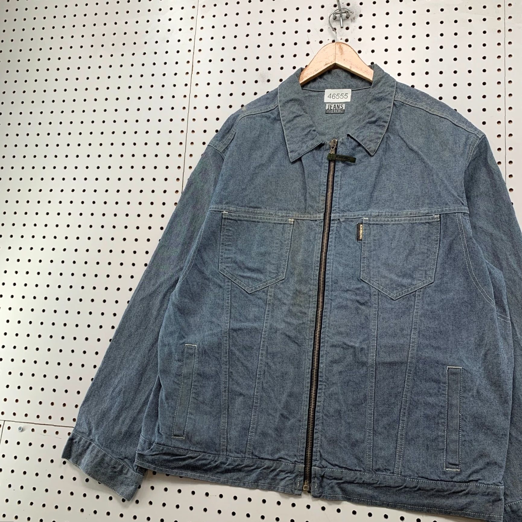 Vintage VINTAGE Iceberg Jeans Denim Jacket Men 3XL Blue Zip Trucker Pocket Italy Jacket Mens 90s denim Jacket Iceberg Italy Size US 39 - 5 Thumbnail