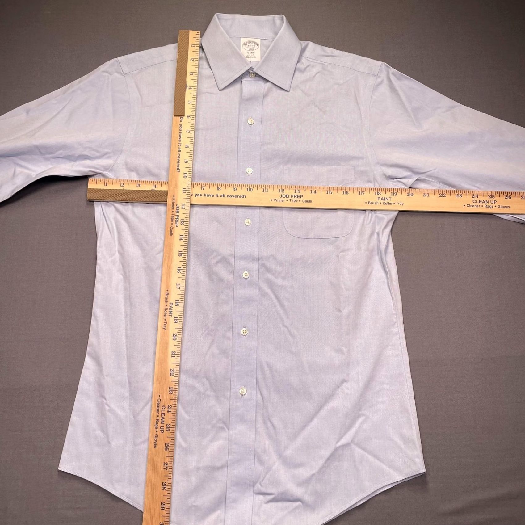Brooks Brothers Brooks Brothers Shirt Mens Small 14.5 Blue Solid Long Sleeve Non Iron Button Up Regent Fit Women's? Mens Size US S / EU 44-46 / 1 - 4 Thumbnail