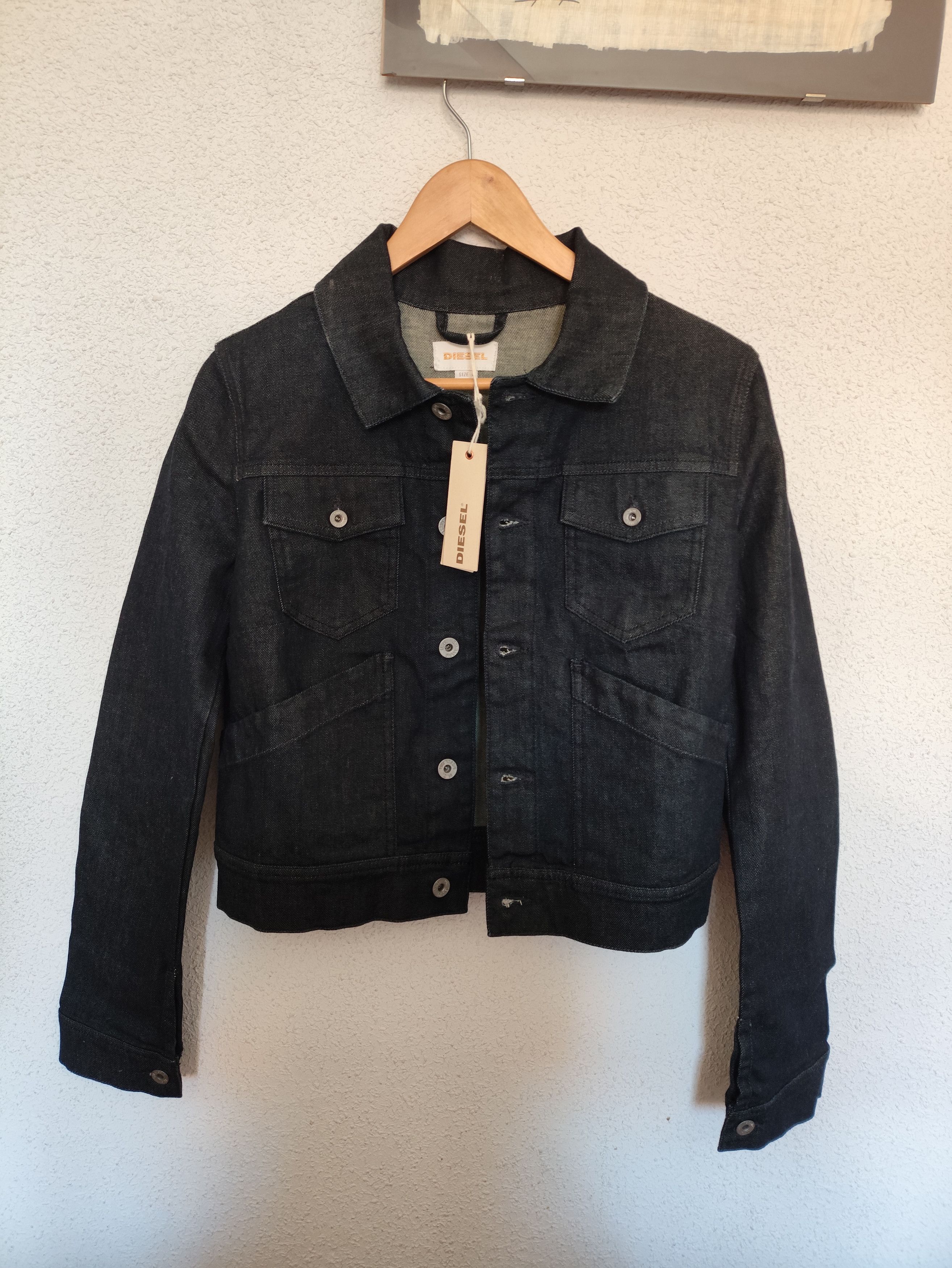 Diesel Black Denim Jacket Diesel Size L / US 10 / IT 46 - 1 Thumbnail