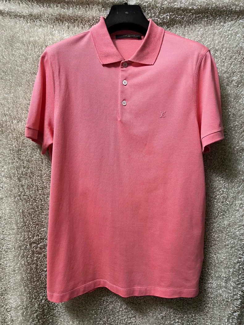 Louis Vuitton Louis Vuitton Men's Pink Short Sleeve Polo-yf Size US S / EU 44-46 / 1 - 1 Thumbnail
