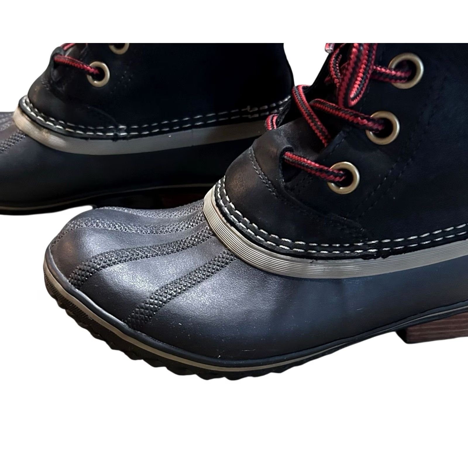 SOREL SOREL Slimpack II Winter Boots Black Leather/Rubber/Wool Waterproof Women Sz 6.5 Size US 7 / IT 37 - 2 Thumbnail
