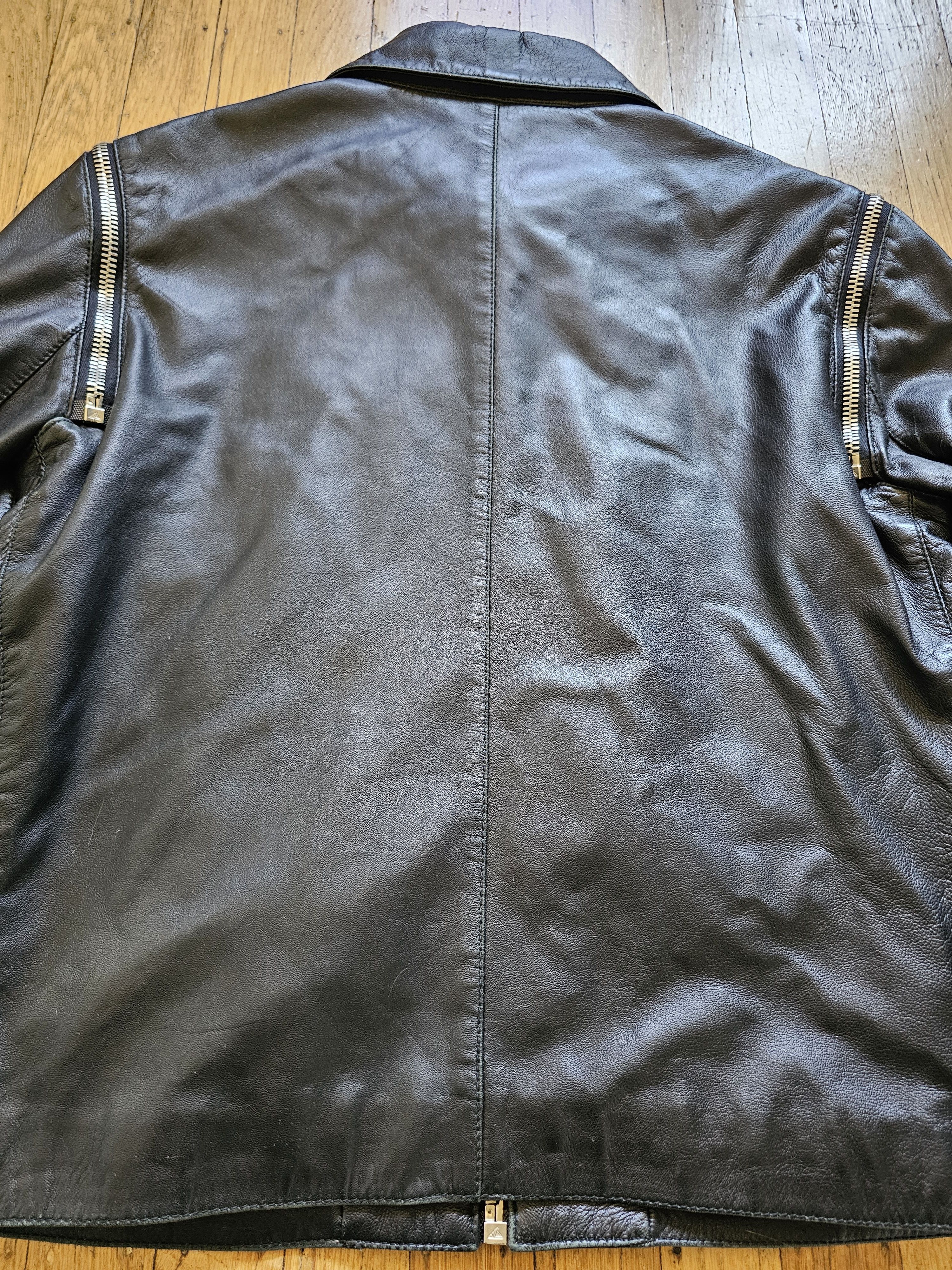 Dolce & Gabbana D&G 2002 Convertible Leather Moto Jacket Size US M / EU 48-50 / 2 - 12 Thumbnail