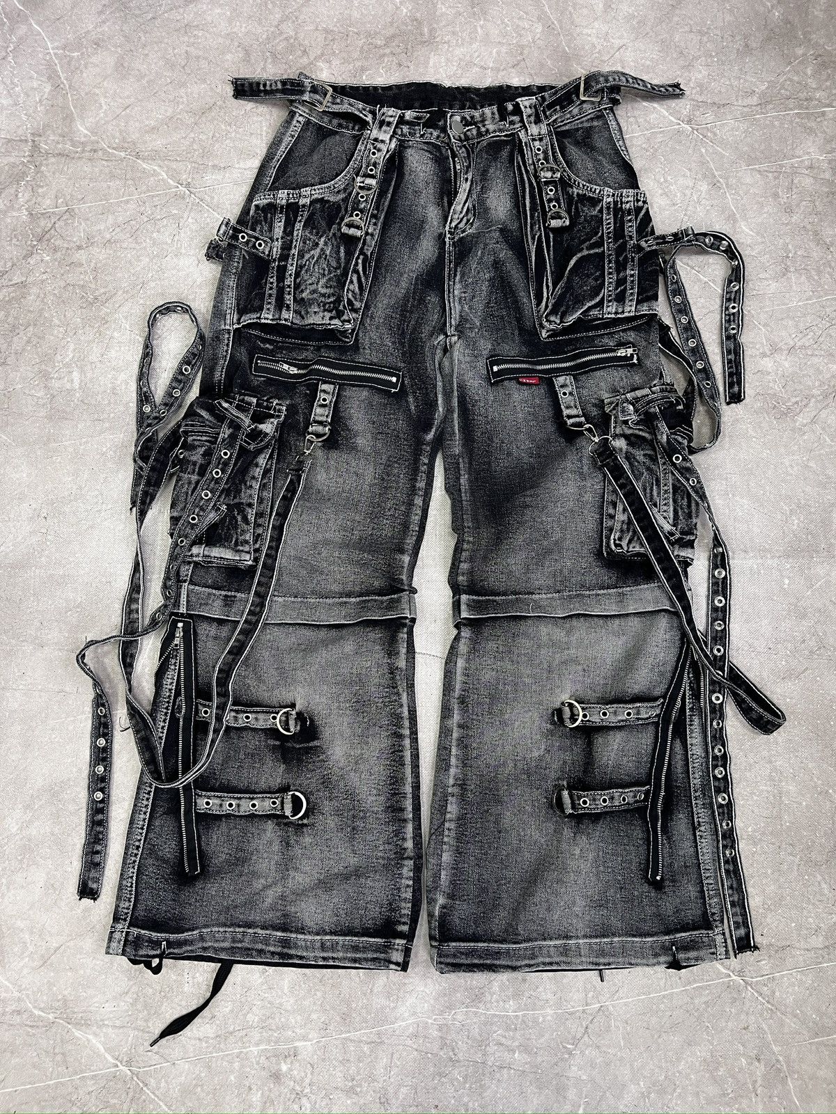 Tripp NYC Tripp NYC baggy bondage denim distressed jeans rap pants Size US 32 / EU 48 - 2 Thumbnail