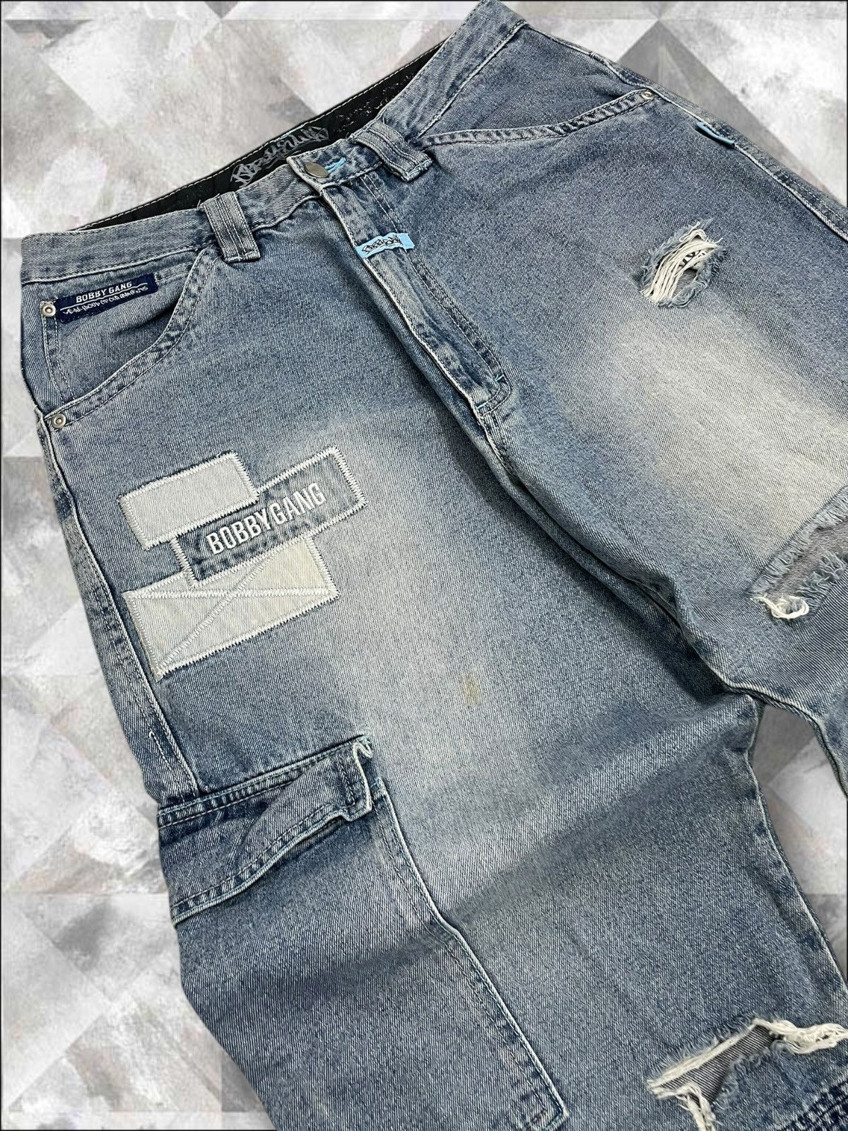 JNCO Vintage Rare 1990s Designer Bobby Gang Baggy Cargo Denim Size US 30 / EU 46 - 7 Thumbnail