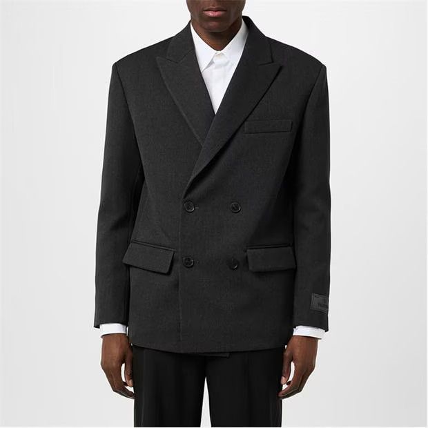 o1g2r1mq0724 Double Breasted Label Jackets in Black