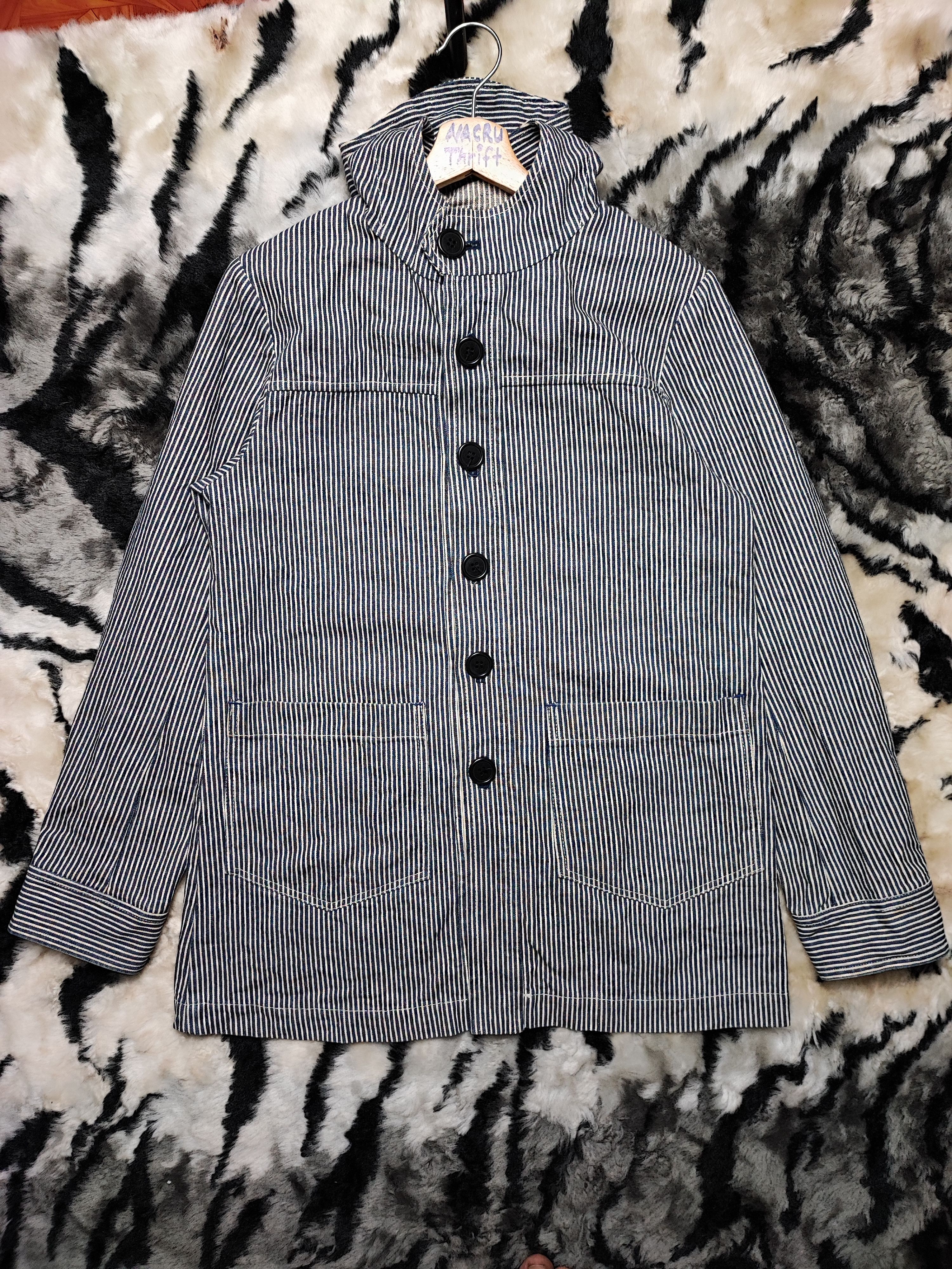 If Six Was Nine Super Hakka Herringbone Denim Stripe Wabash Size US L / EU 52-54 / 3 - 13 Thumbnail