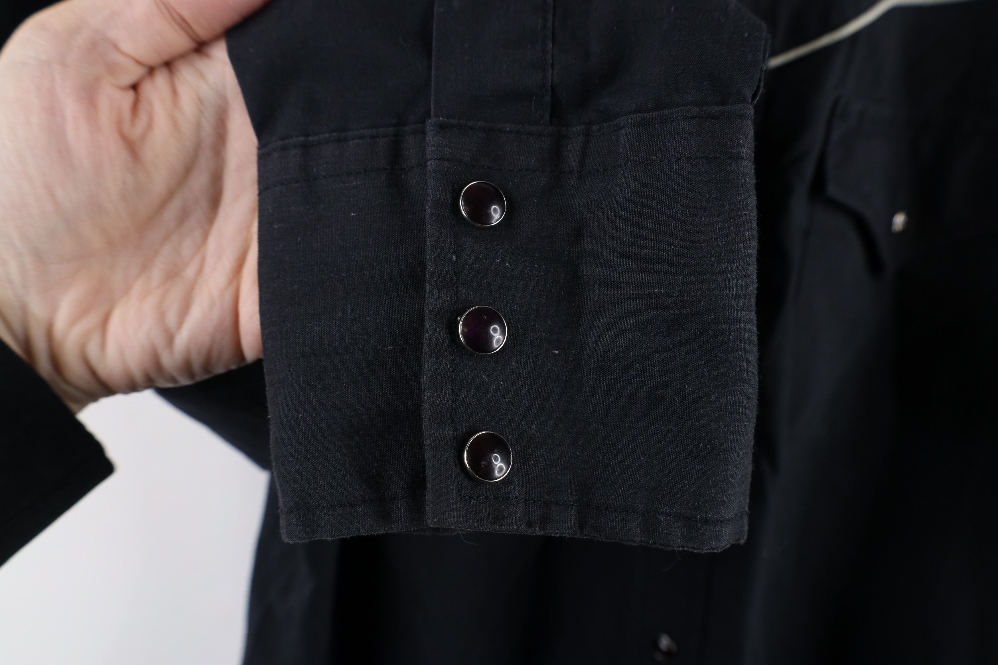 Vintage Vintage 90s Rockabilly Skull Feather Snap Button Shirt Size US M / EU 48-50 / 2 - 7 Thumbnail