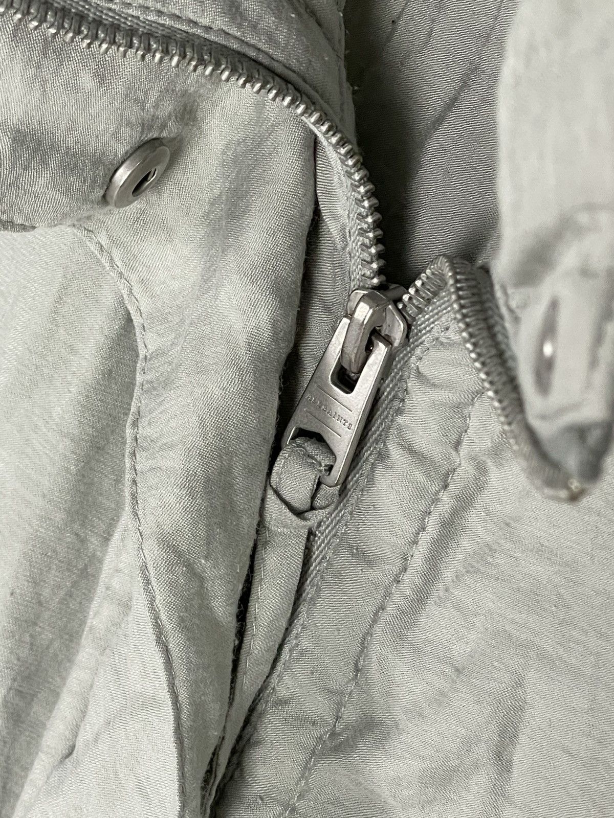 Allsaints × Japanese Brand × Le Grande Bleu (L.G.B.) Avant Garde Allsaints Crazy Multizip Vintage 00s Long Jacket Size S / US 4 / IT 40 - 10 Thumbnail