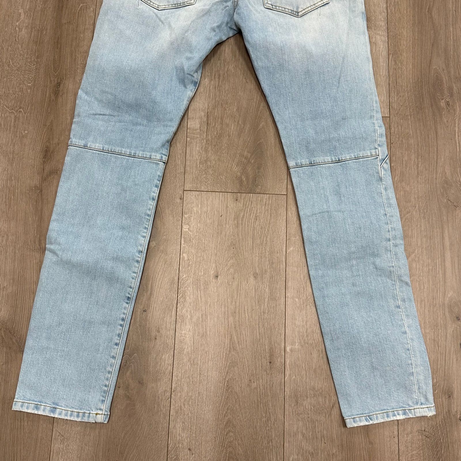 Balmain Balmain Ribbed Slim Multi-Cuts Jeans Bleu Jean Clair size 34 Size US 34 / EU 50 - 9 Thumbnail