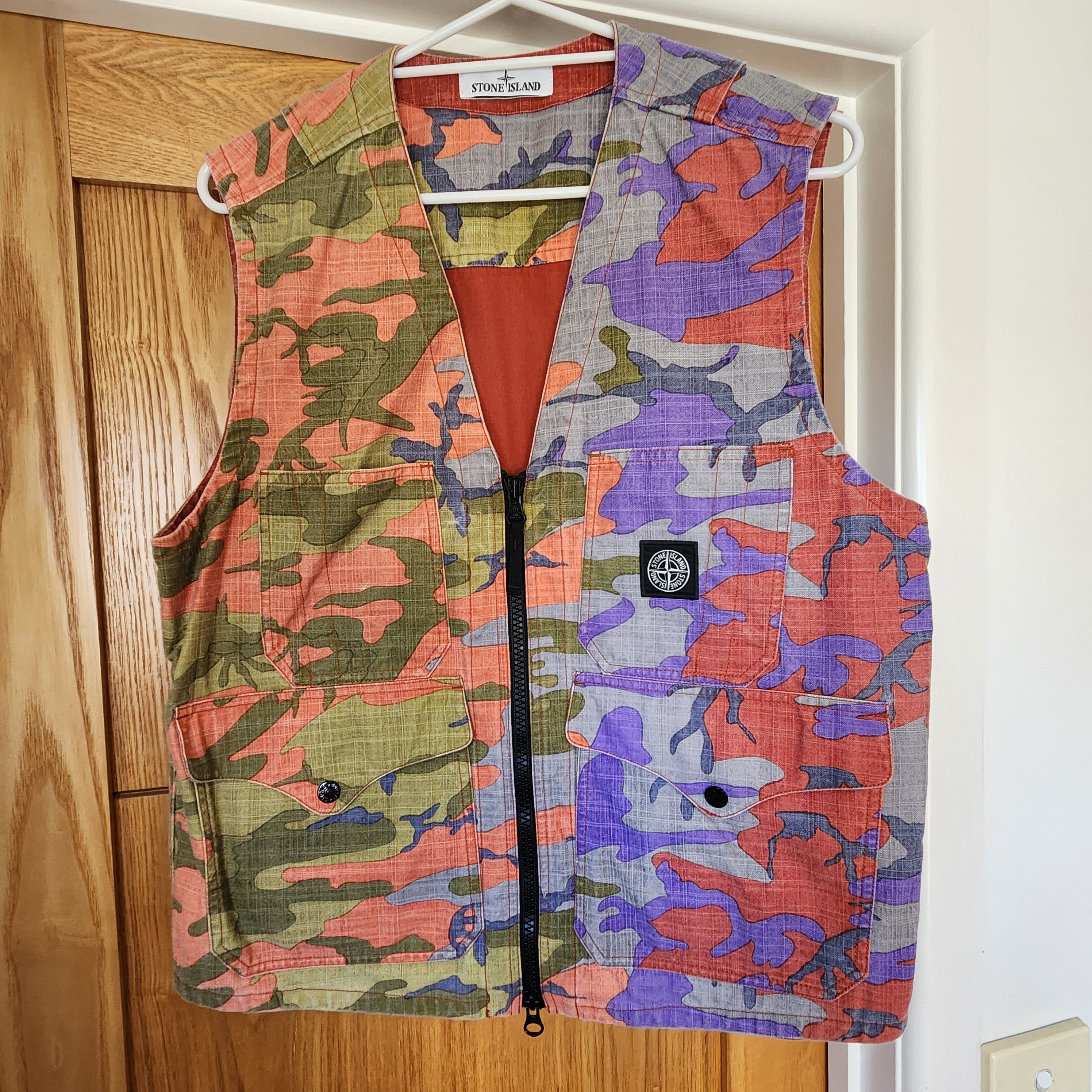 tone Island Camo Utility Vest Badge Patch Authentic