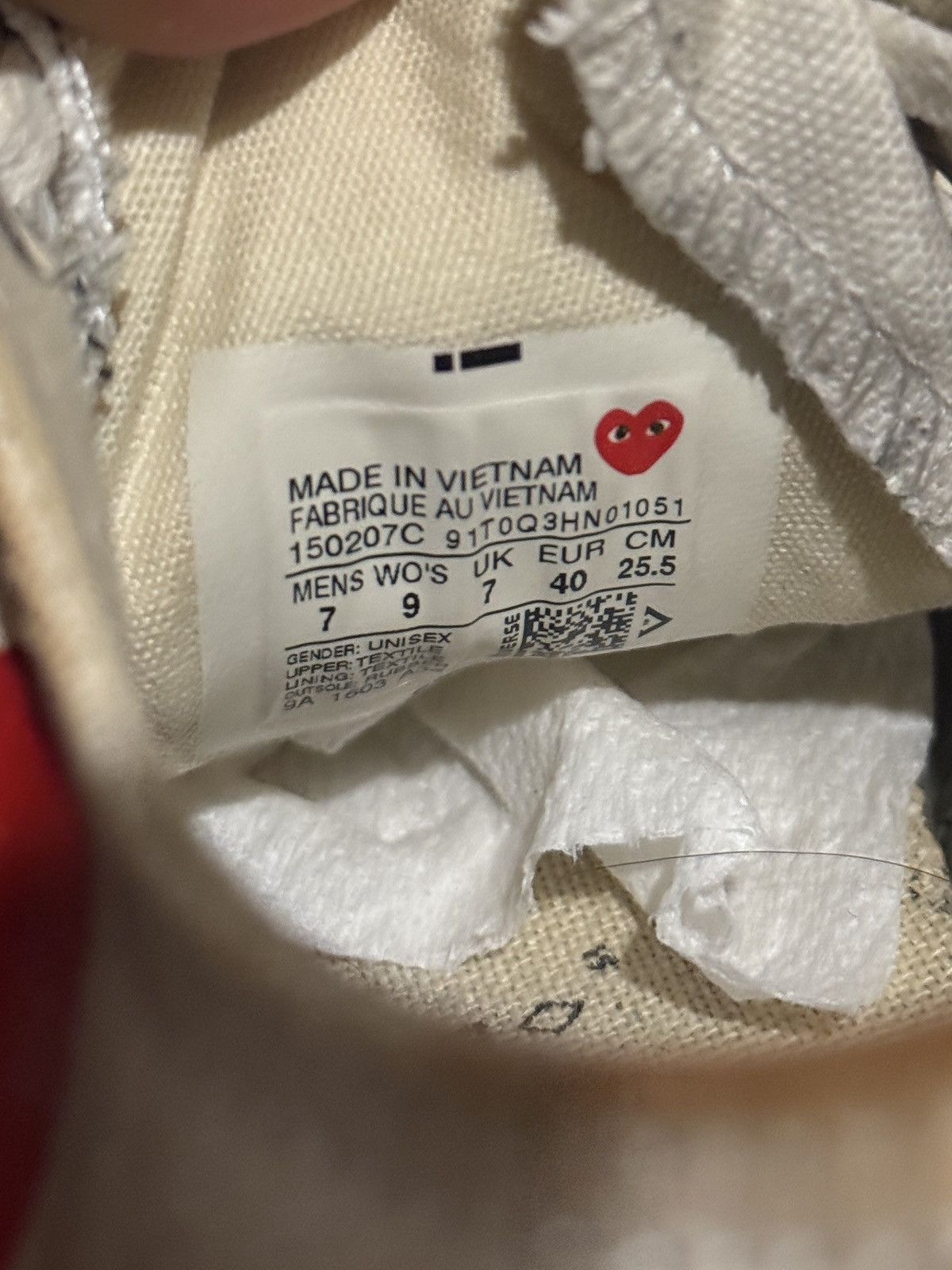 CDG by Comme des Garcons CDG Converse Low Size 7 Size US 7 / EU 40 - 7 Thumbnail