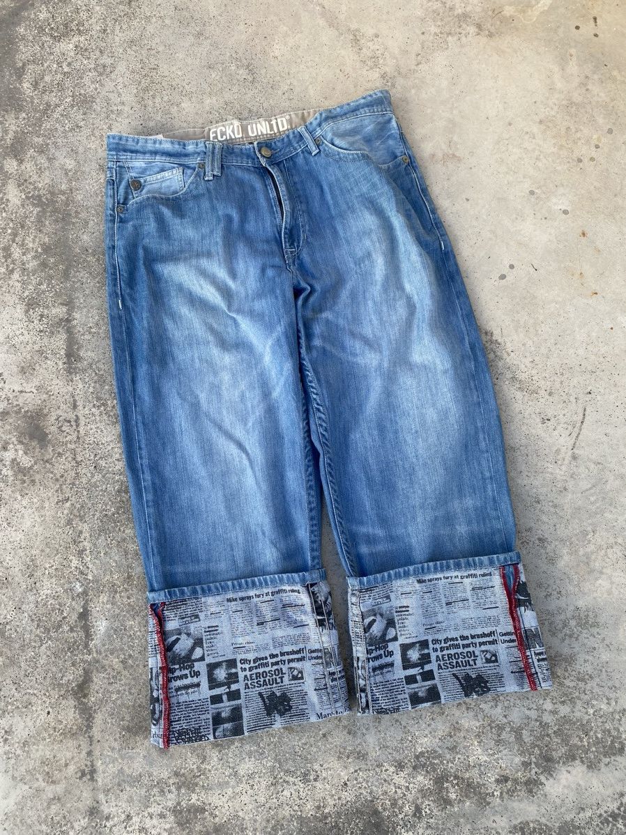 Ecko Unltd. 2000s Ecko Unlimited y2k Baggy Jeans Jnco Styled Size US 38 / EU 54 - 3 Thumbnail