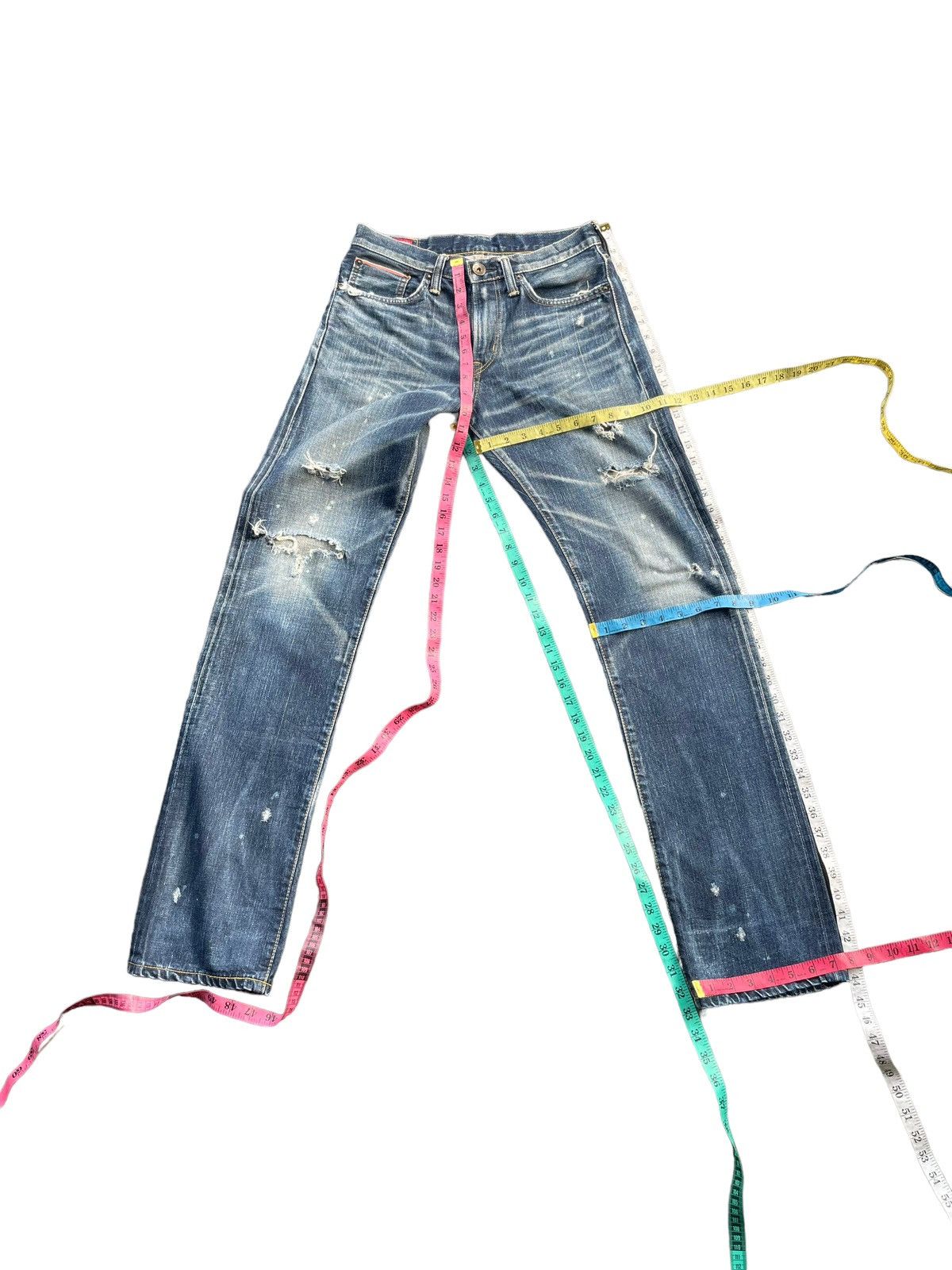 Edwin Vintage Edwin 505ZX Selvedge Distresed Denim Size US 31 - 23 Thumbnail