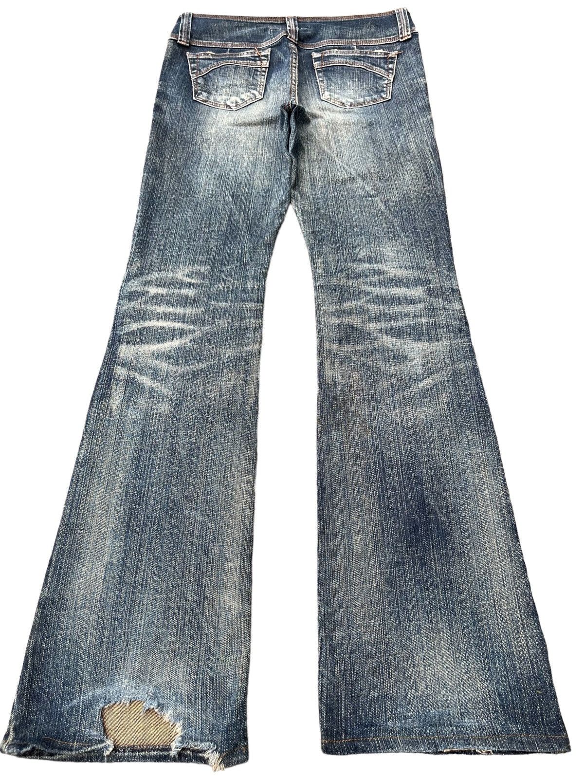 If Six Was Nine Vintage Japanese Brand Brappers Mud Washed Faded Flare Jeans Size US 30 / EU 46 - 2 Thumbnail