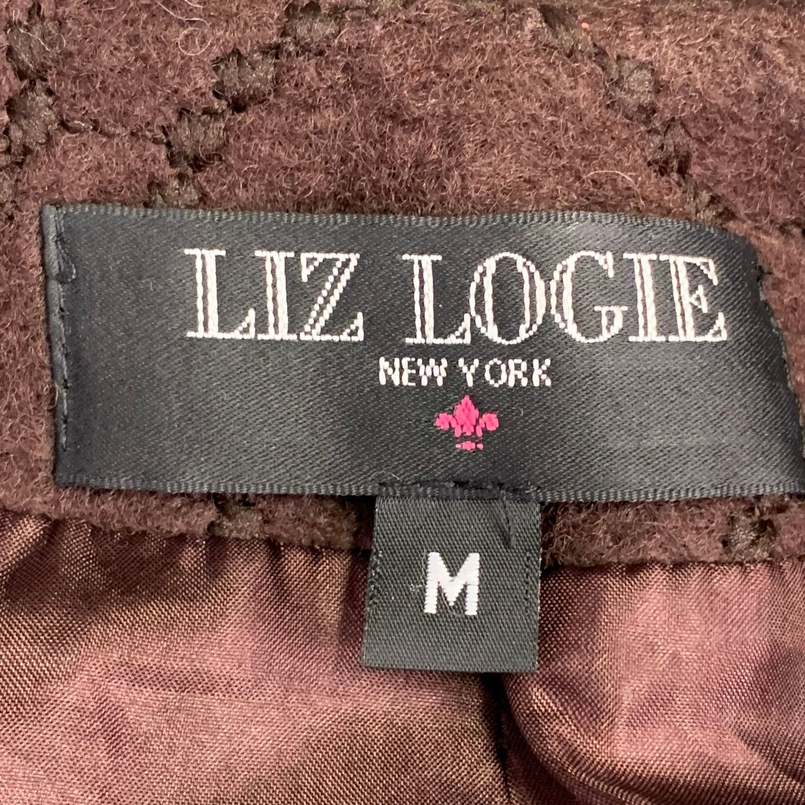 Other LIZ LOGIE Brown Wool Blend Embroidered Circles Raglan Jacket Size M / US 6-8 / IT 42-44 - 9 Thumbnail