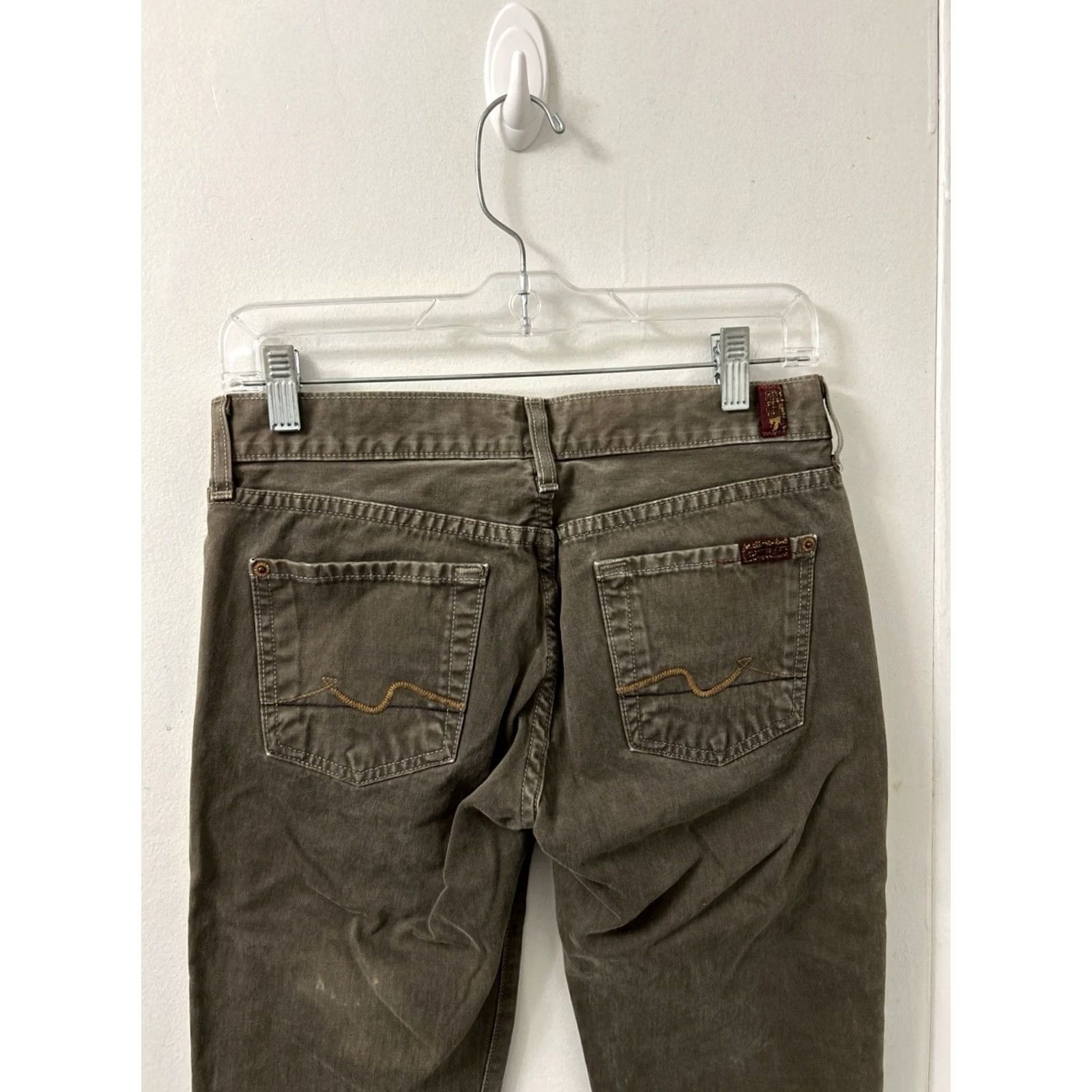 7 For All Mankind VTG 7 for All Mankind Bootcut Jeans Womens 26x30 Brown Made In USA Denim Bootsuit? Size 26" / US 2 / IT 38 - 7 Thumbnail