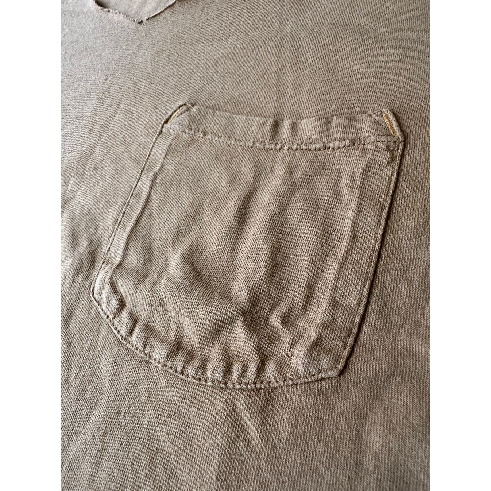 Freenote Freenote Cloth Pocket T Shirt M Mustard Distressed Cut Size M / US 6-8 / IT 42-44 - 4 Thumbnail