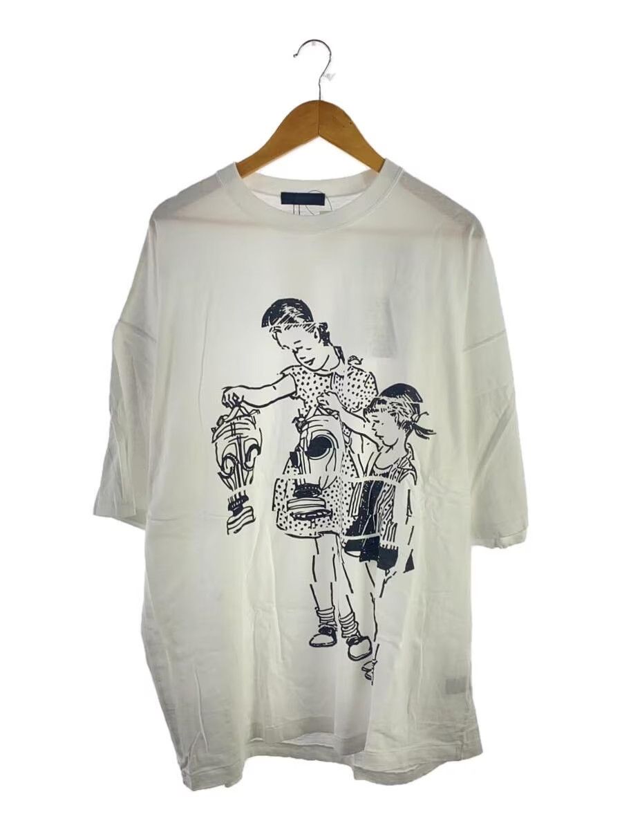 image of Undercover Gas Mask "life" Tee in White, Men's (Size XL)