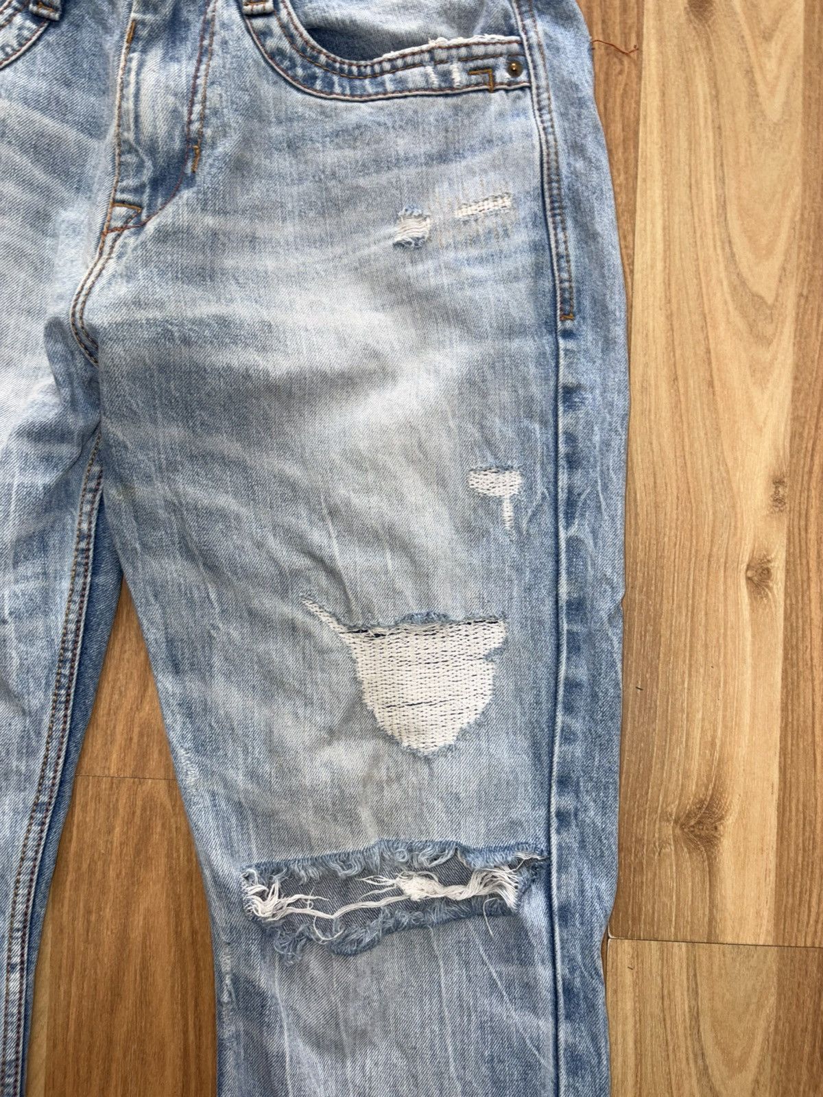 BUCKAROO VINTAGE Buckaroo Distressed Patchwork Flared Jeans | 32x27 Size US 32 / EU 48 - 5 Thumbnail