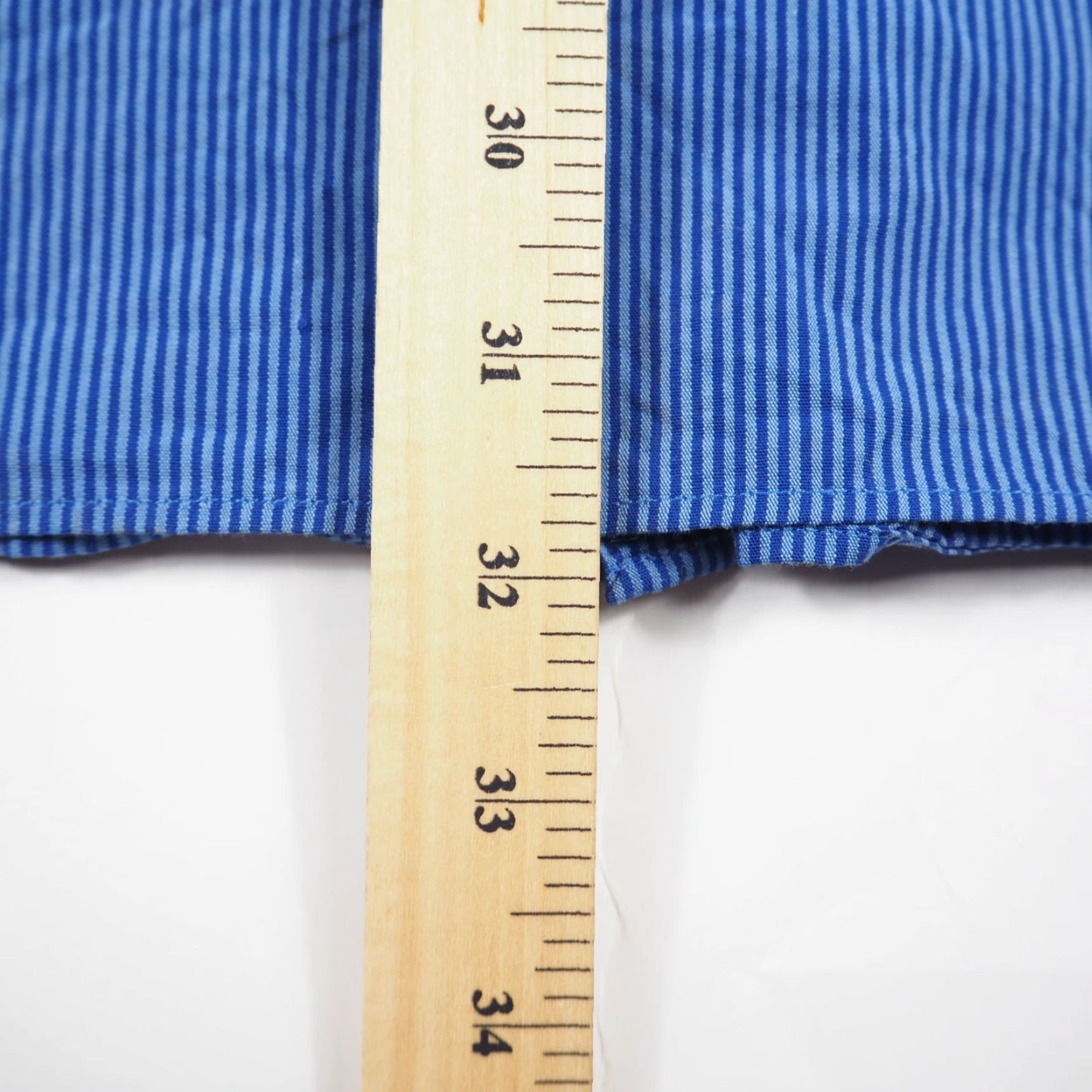 Nautica Nautica Dress Shirt Blue Striped Button-Down Long Sleeve 16.5 34/35 Long 100% Cotton Mens Shirt Size 42R - 7 Thumbnail