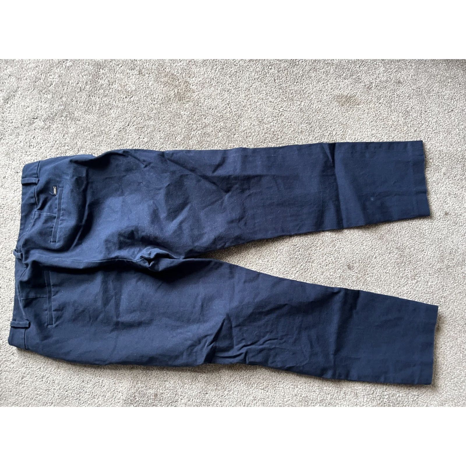 Tommy Hilfiger Tommy Hilfiger Pants Womens Size 4 Blue Cropped Knit Flat Front Pockets 25in Inseam Cotton Spandex Size 27" / US 4 / IT 40 - 3 Thumbnail