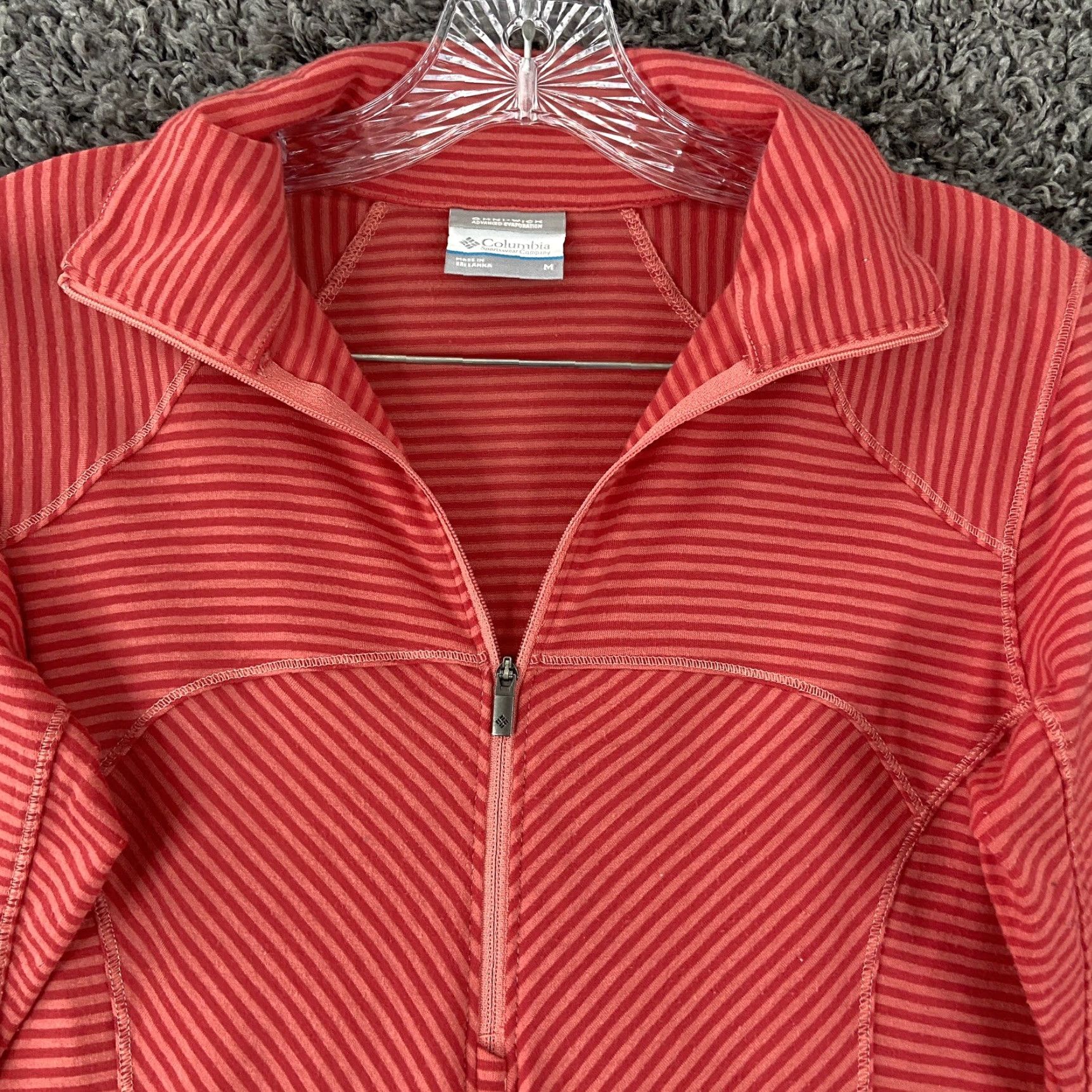 Vintage Columbia Sportswear Company Workout Top Women’s M Orange Striped Long Sleeves Size M / US 6-8 / IT 42-44 - 7 Thumbnail