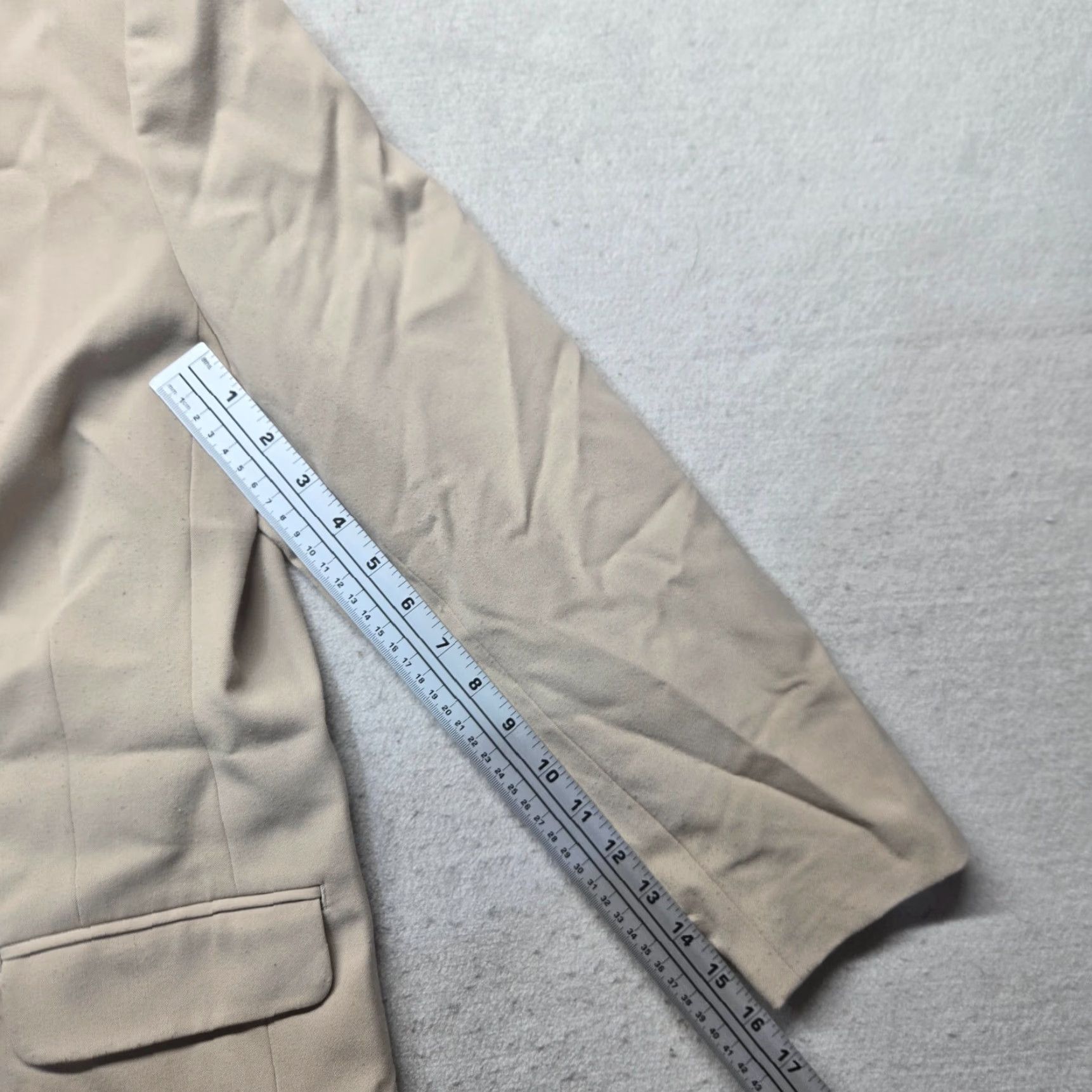 Vintage Appleseed's Jacket Women 14P Petite Tan Beige Coat Short 3/4 Sleeve Business Casual Brown Cotton Blend Lining Polyester Vintage No Size XL / US 12-14 / IT 48-50 - 6 Thumbnail