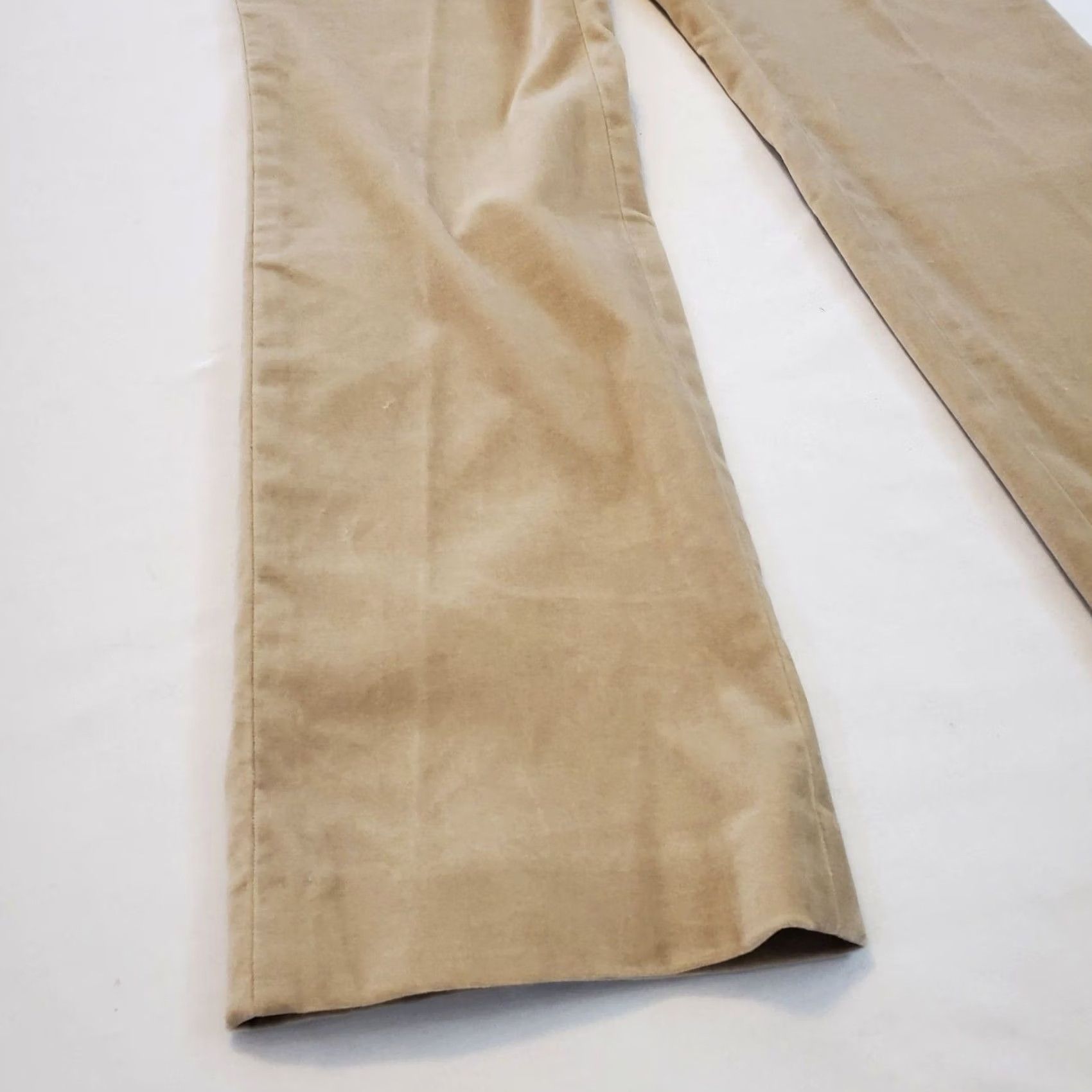 Ralph Lauren Lauren Ralph Lauren Pants Size 12 Womens Beige Velour Straight Leg 5 Pocket Size 34" / US 12 / IT 48 - 3 Thumbnail