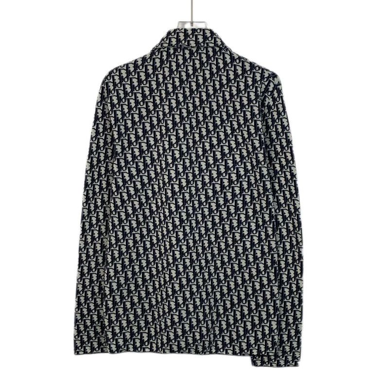 Dior Dior Blue logo letter full print cotton lapel long-sleeved Size US XS / EU 42 / 0 - 2 Thumbnail