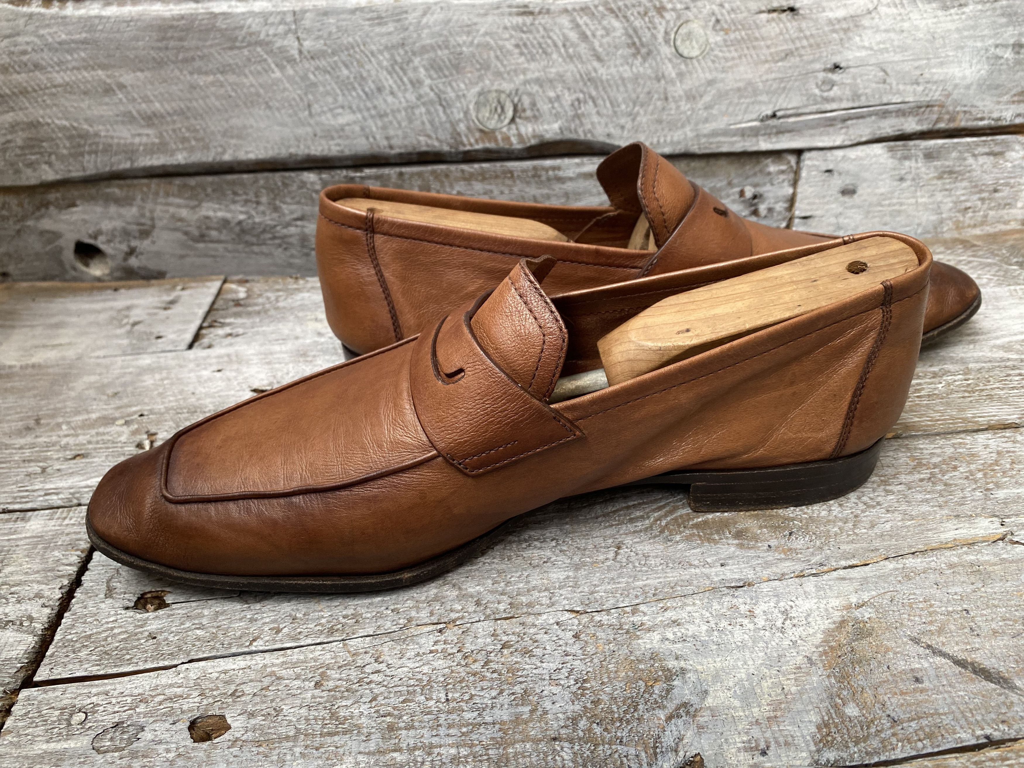 Berluti × Designer Berluti lorenzo kangaroo brown slip on loafers UK Size US 8.5 / EU 41-42 - 10 Thumbnail