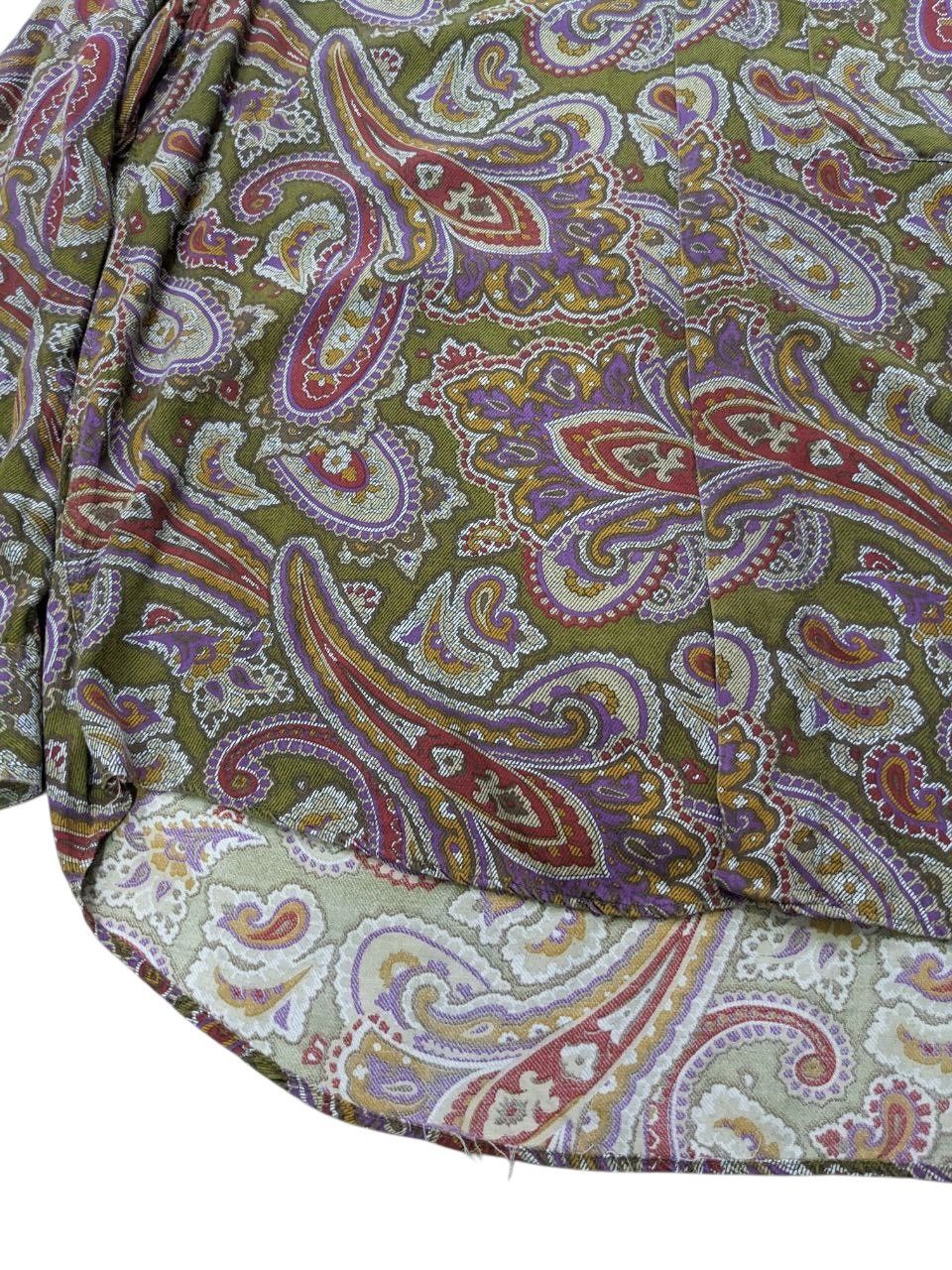 Vintage PREETY GREEN INSPIRED PAISLEY PATTERN BUTTON UP SHIRT Size US XL / EU 56 / 4 - 7 Thumbnail