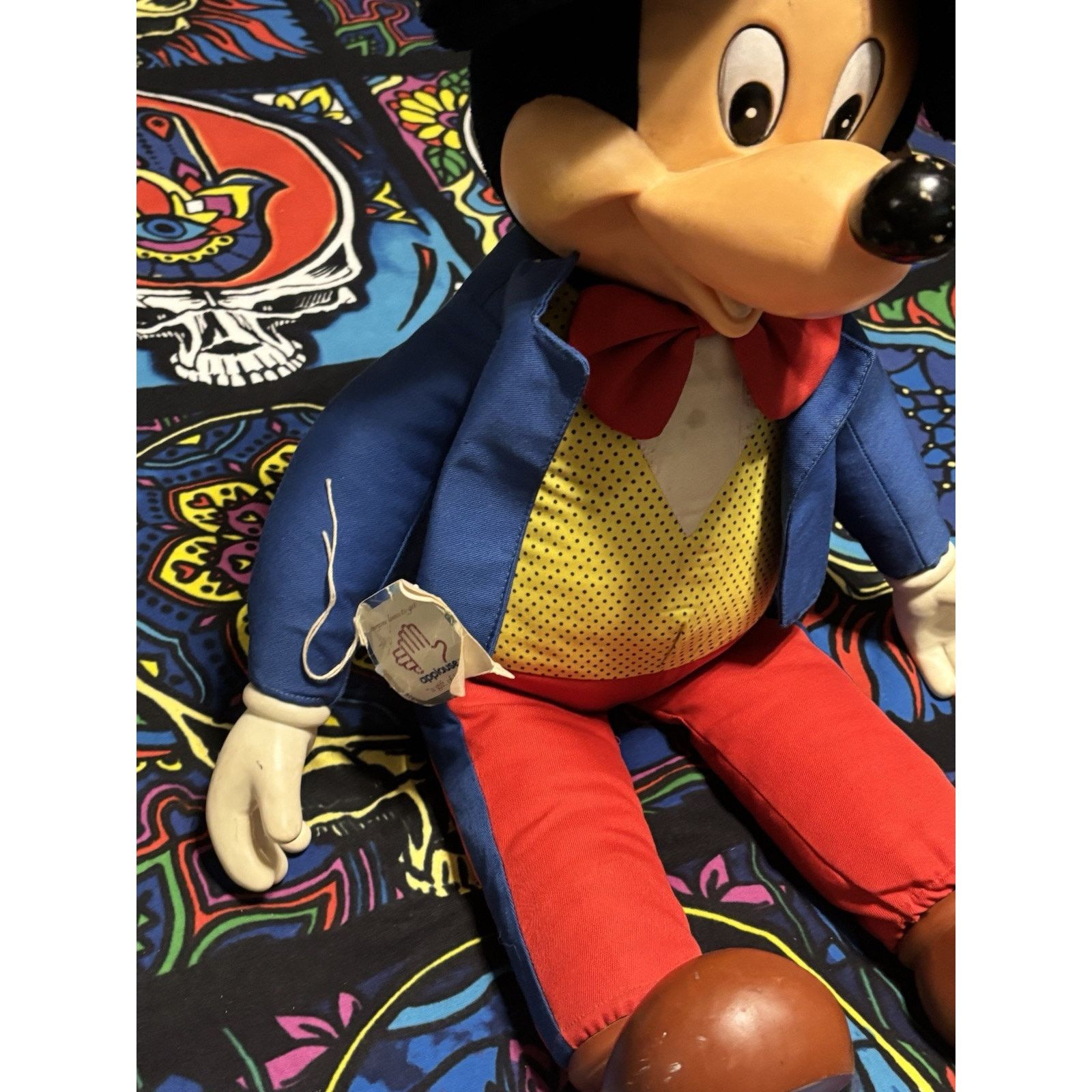 Disney Vintage Mickey Mouse Disney Plush Blue 24” Doll Applause NWT Size ONE SIZE - 3 Thumbnail