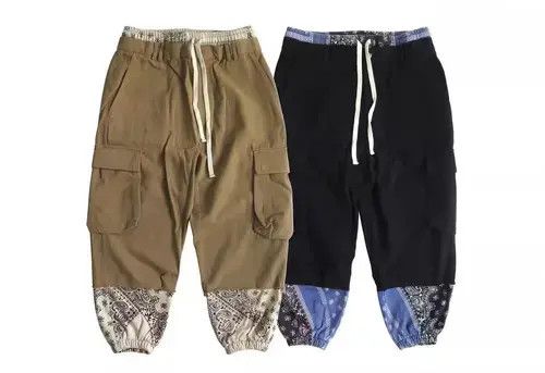 Homemade × Japanese Brand × Jean 20AW Indigo Union Japan Khaki Bandana Patchwork Worker Pants Size US 32 / EU 48 - 2 Thumbnail