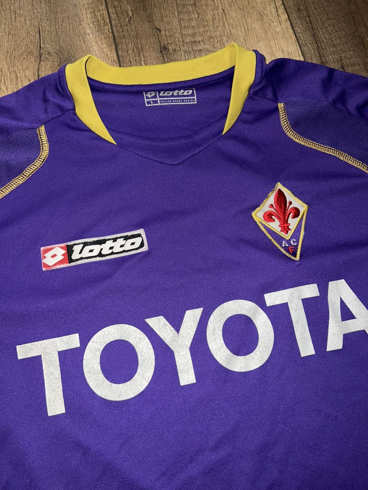 Lotto Sport Lotto AC Fiorentina 2008 - 2009 Short Sleeve Football Jersey Size US L / EU 52-54 / 3 - 3 Thumbnail