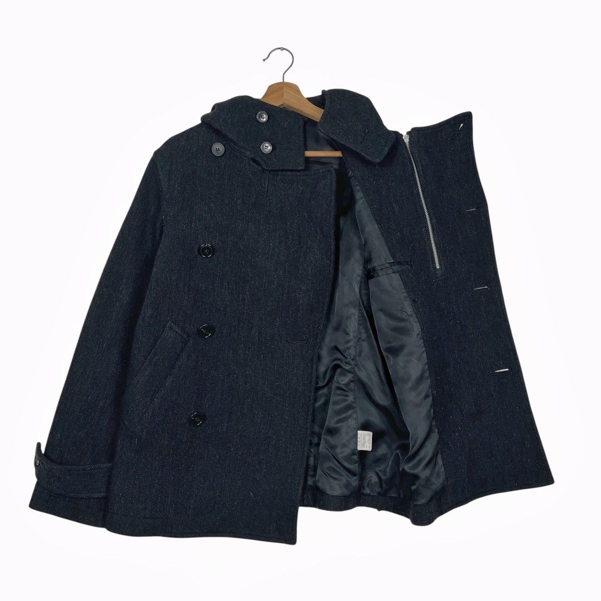 CABANE de ZUCCa Cabane De Zucca Double Breasted Hooded Wool Jacket Size US S / EU 44-46 / 1 - 10 Thumbnail