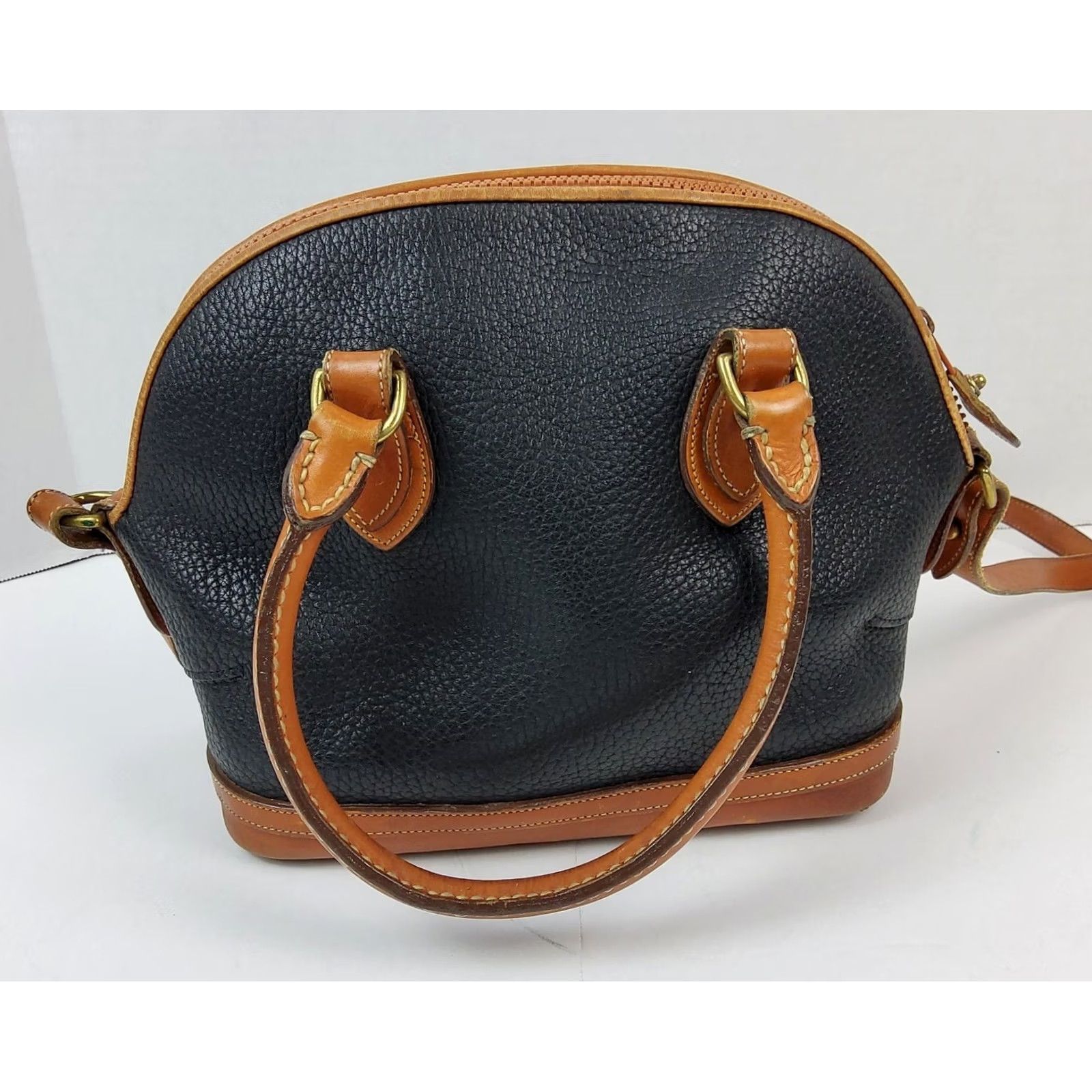 Dooney & Bourke VINTAGE Dooney & Bourke Leather Convertible Satchel/Top Handle Bag Women Black Purses Purse Size ONE SIZE - 6 Thumbnail