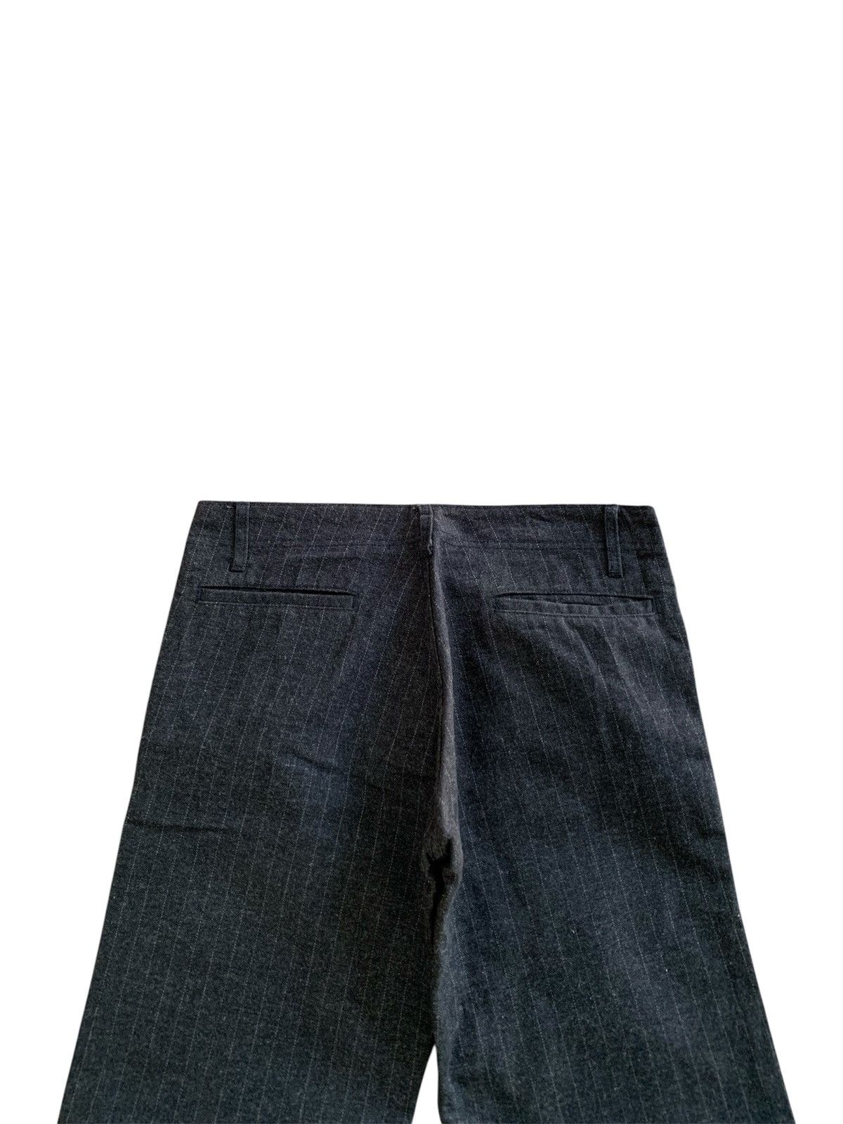Japanese Brand Ships Japan Wool Stripe Wide Leg Trousers Size US 30 / EU 46 - 6 Thumbnail
